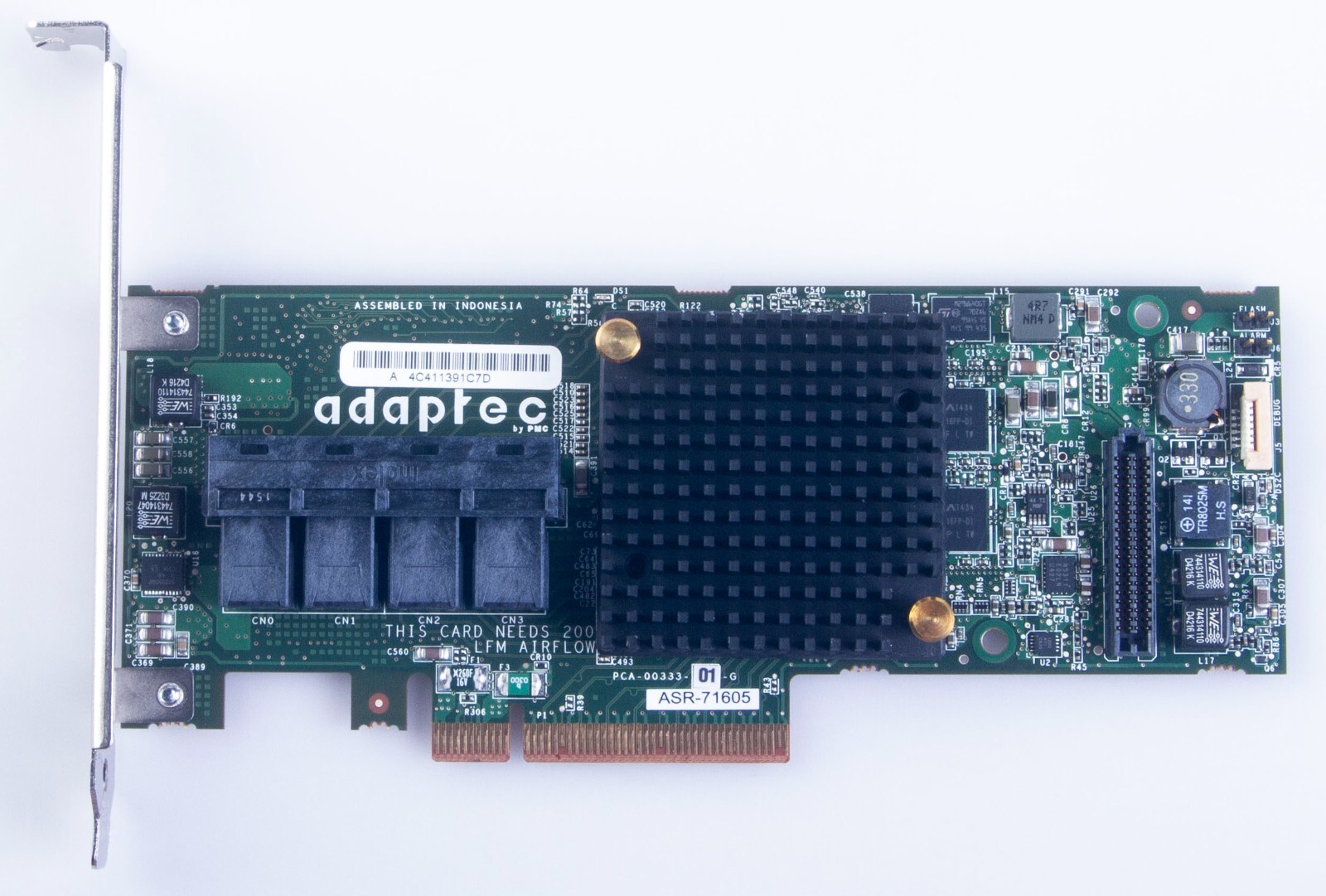 Adaptec ASR-71605 HBA Mode 6Gb SAS/SATA UnRaid Both Brackets – SATA Cable Option