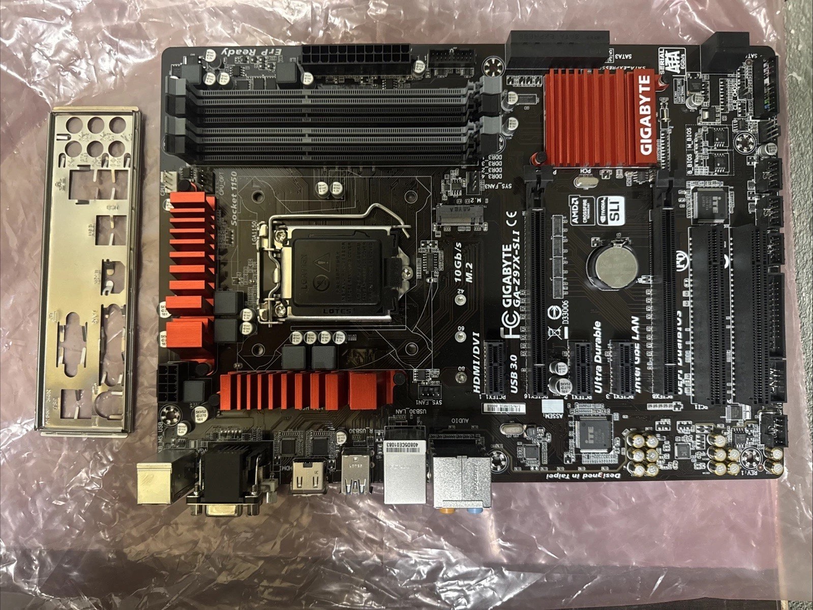 Gigabyte GA-Z97X-SLI LGA1150 ATX Motherboard DDR3 M.2 NVMe TESTED AND WORKING
