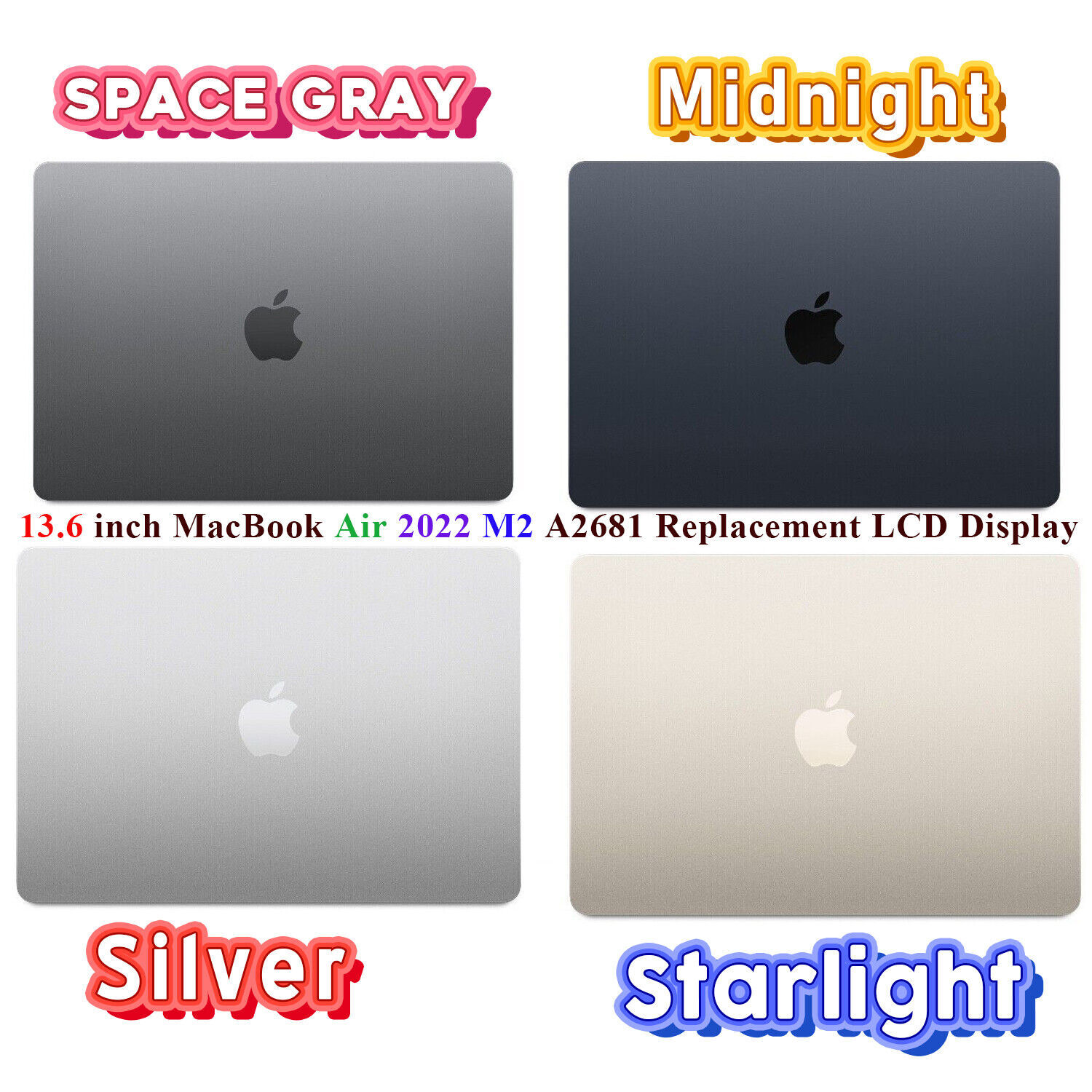 13.6″ IPS LCD Display for Macbook Air A2681 M2 2022 MLY33LL/A MLY43LL/A Assembly
