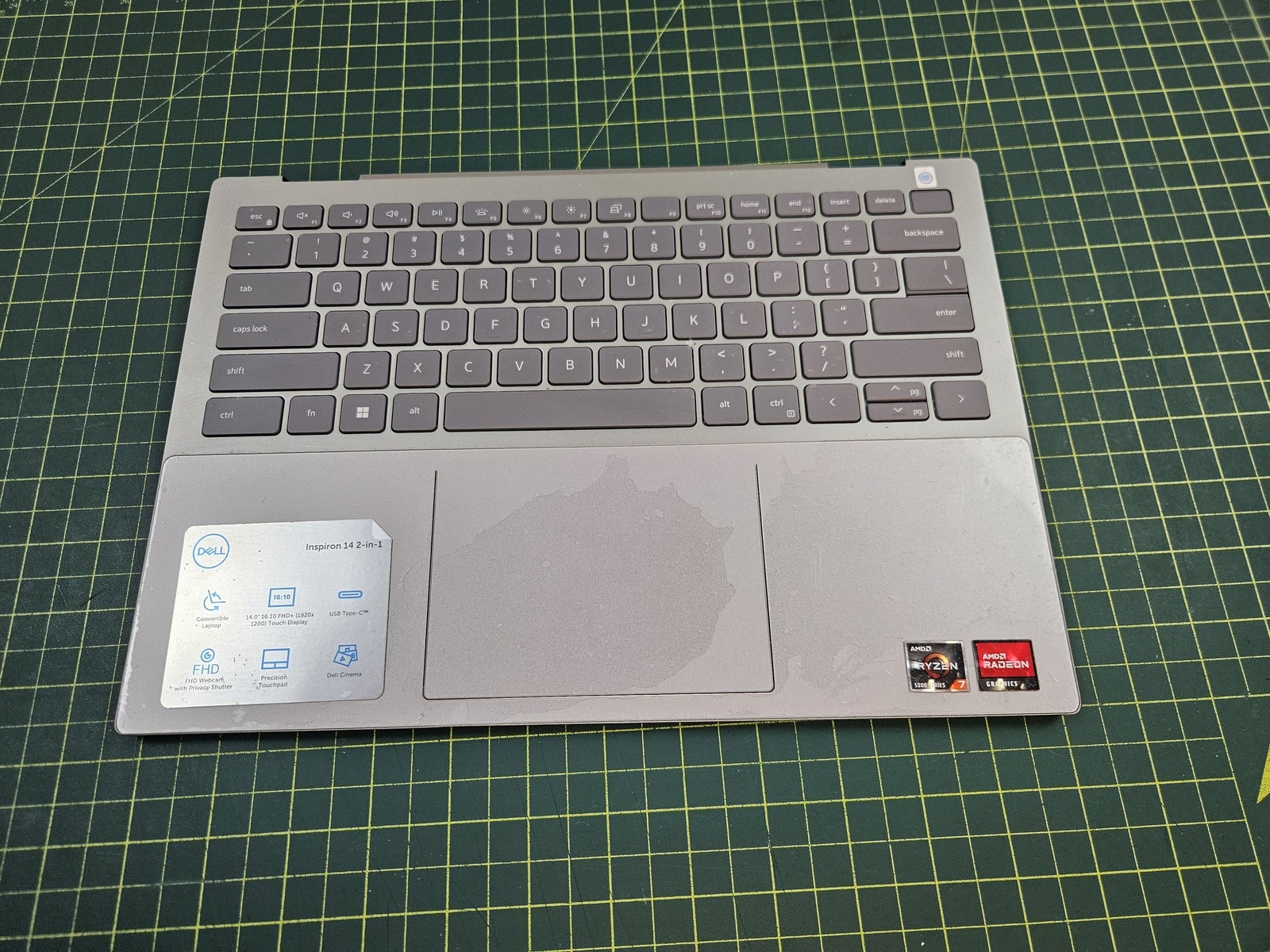Dell Inspiron 14 7425 2-in-1 14″ Palmrest Touchpad Keyboard VG9M1 Read #e298