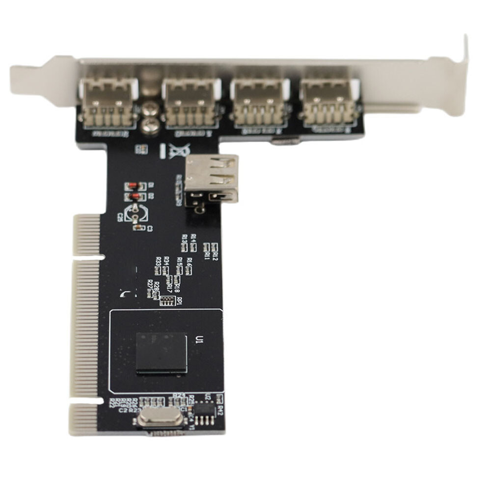 2PC PCI 32bit to 4+1 ports USB2.0 Expansion Controller Card PCI 5x USB2.0 HOT