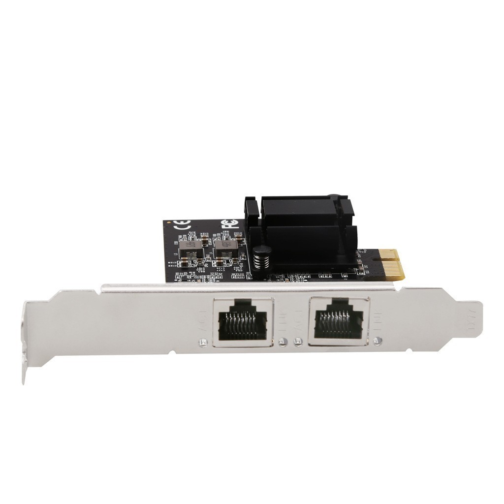 PCI-E Network Adapter RTL8125B+ASM1806 Ethernet Card 2.5G Gigabit Dual RJ45 LAN