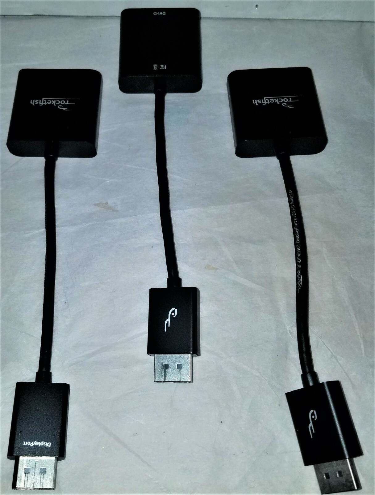 Rocketfish RF-DP49401 Displayport to DVI-D Adapter – Lot of 3