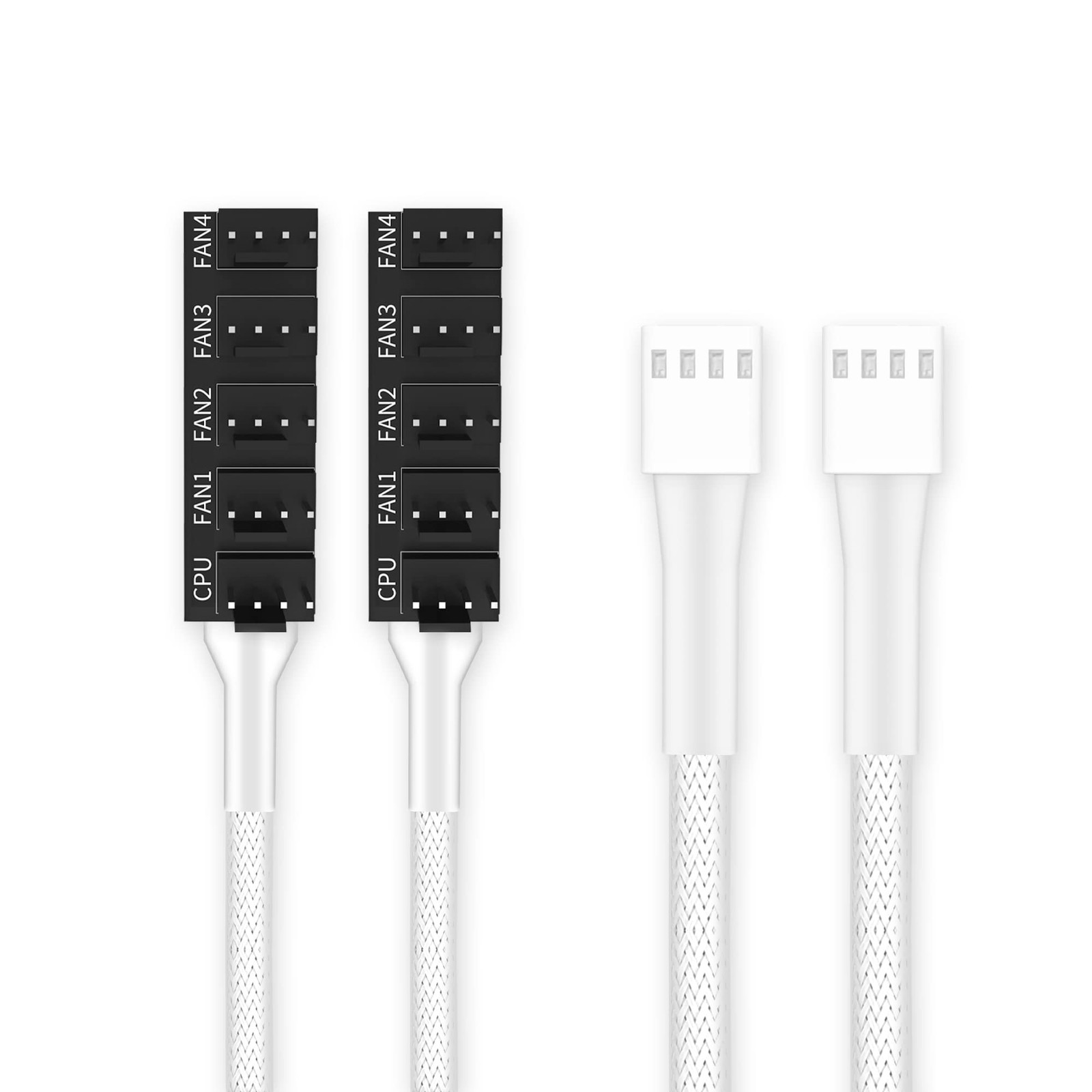 2-Pack 4Pin PWM Fan Hub 1 to 5 Ports Splitter Extension Cable for 3-Pin/4-Pin…