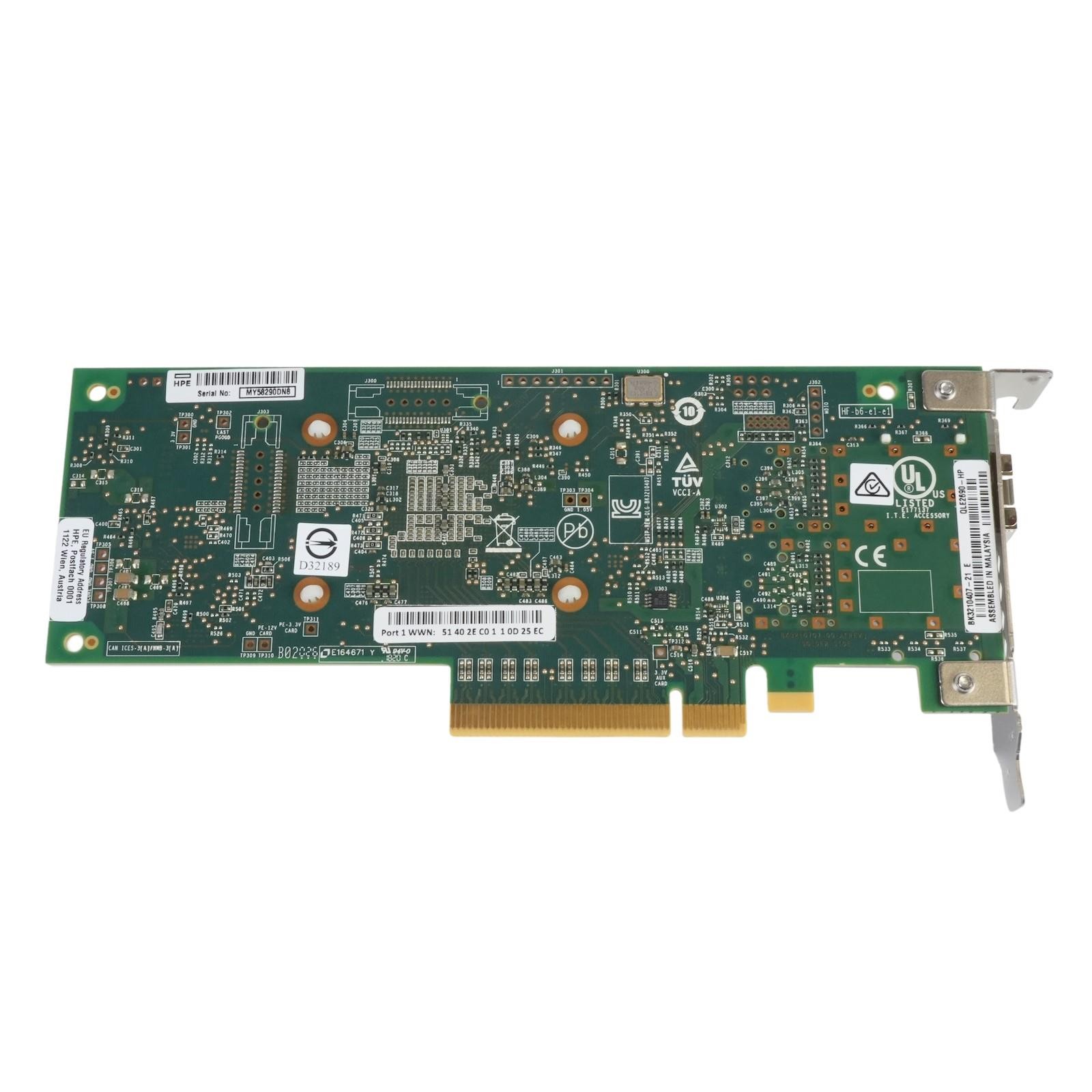 HPE 853010-001 StoreFabric SN1100Q 16Gb 1-port PCIe 2.0 x8 Fibre Channel HBA SFF