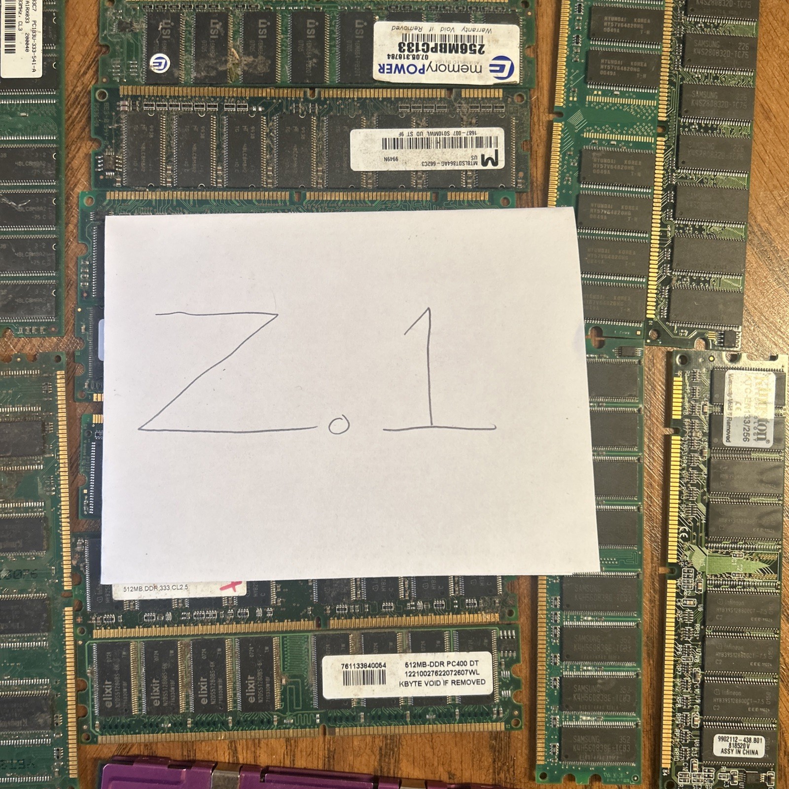 Lot Of 16 RAM modules memory card Used Unknown Origin Untested