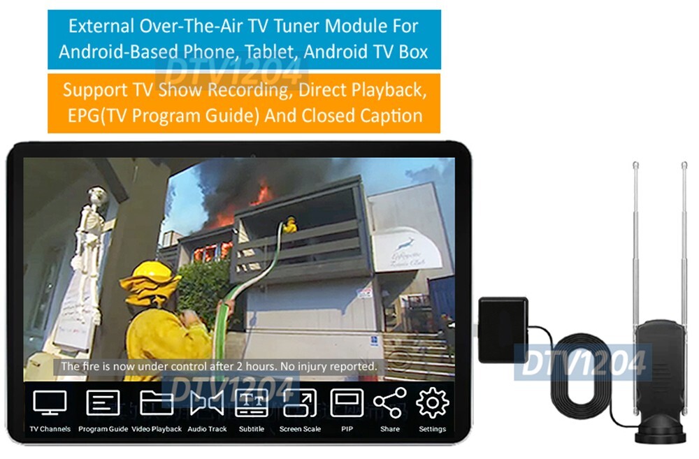 Portable HD TV Tuner Dongle Watching Recording Live TV On Android Tablet Phone