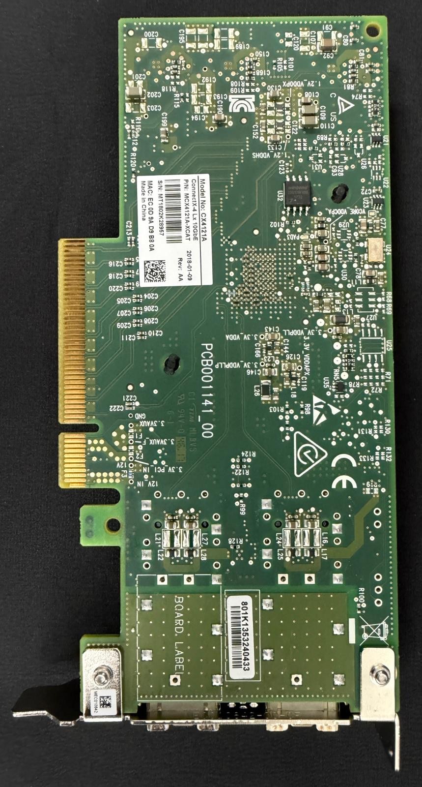 Mellanox MCX4121A-XCAT ConnectX-4 LX EN 2-Port 10GbE SFP28 PCIe 3.0 x8 NIC SFF