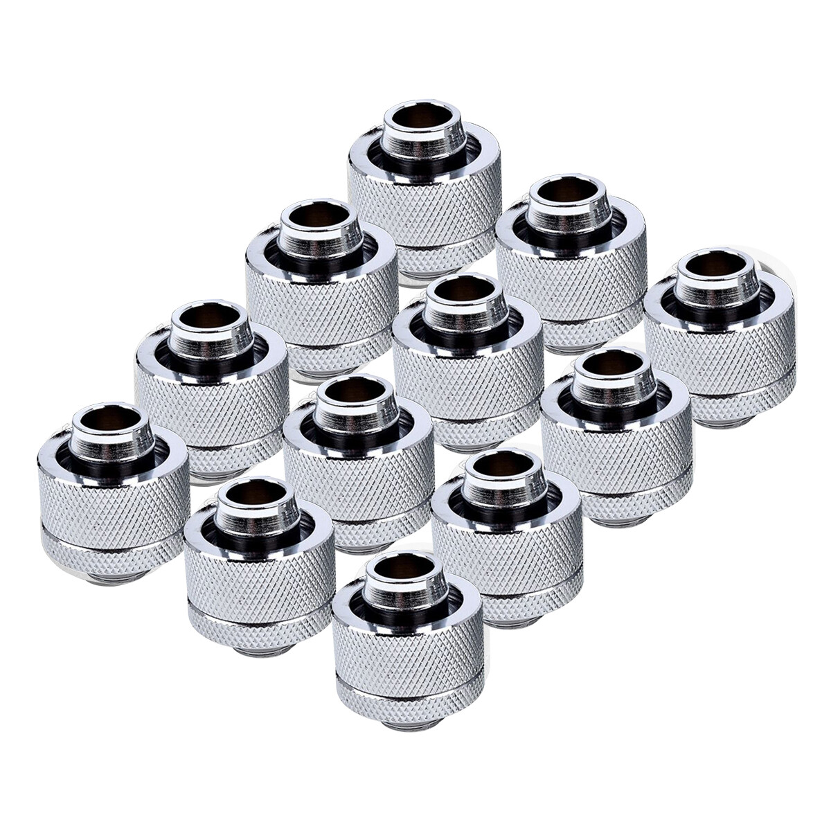 Alphacool G1/4″ 13mm ID, 19mm OD Fitting, Chrome, 12pk