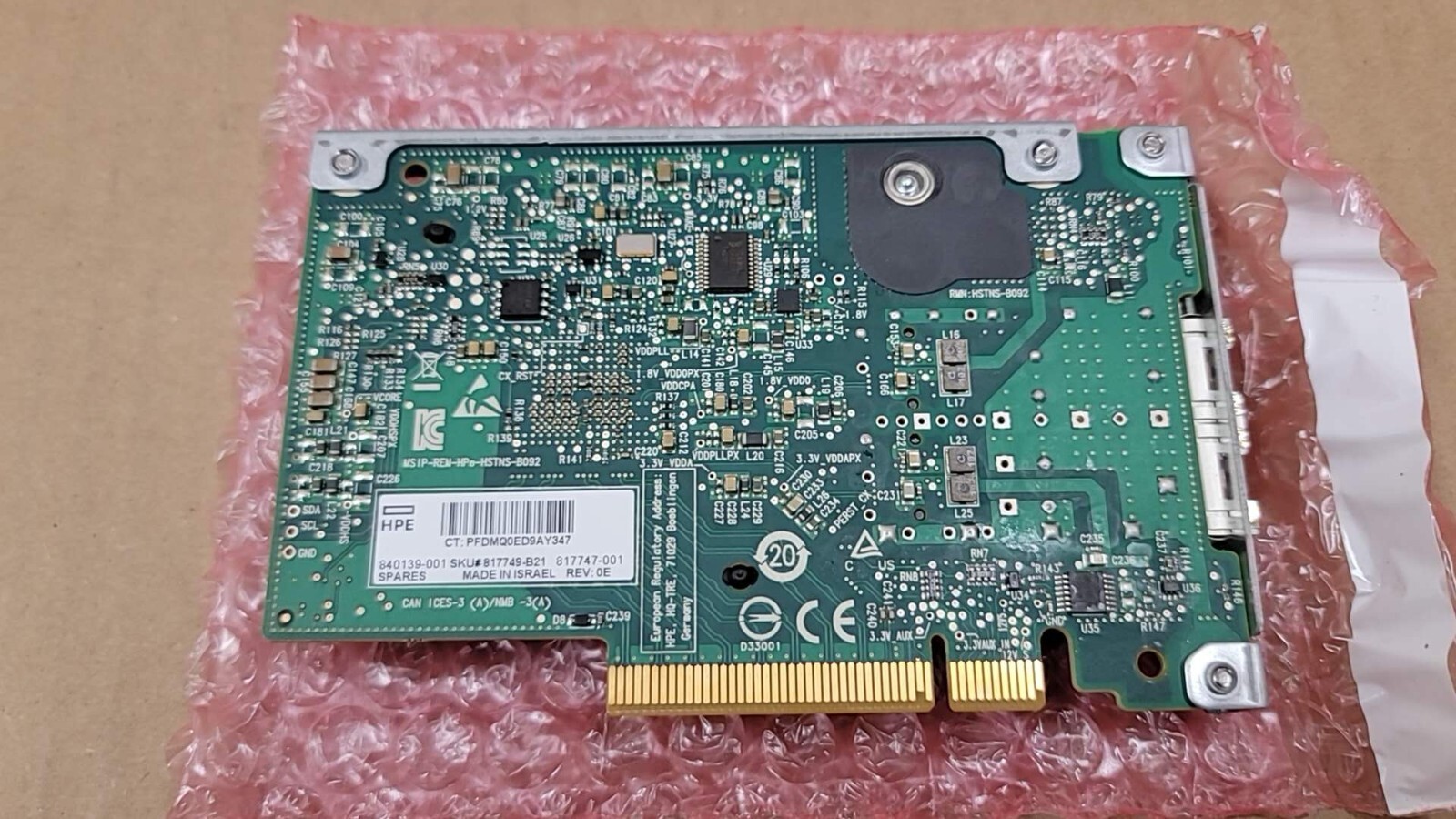 HPE 817749-B21 10/25Gb 2-port 640FLR SFP28 adapter 840139-001 817747-001