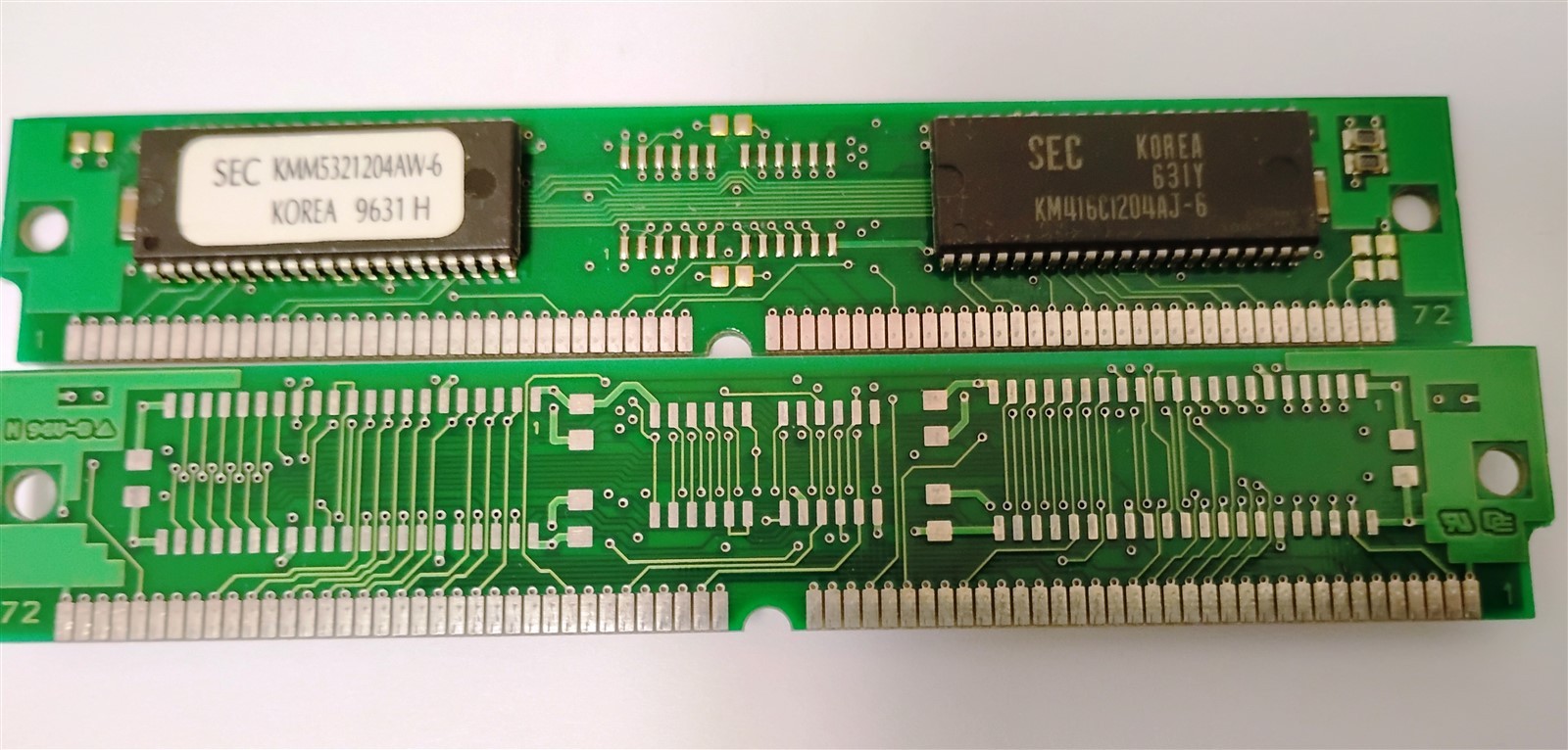 8MB 2x4MB 72-pin Simm EDO 60ns SAMSUNG KMM5321204AW-6 1Mx32 Non-Parity Ram Kit