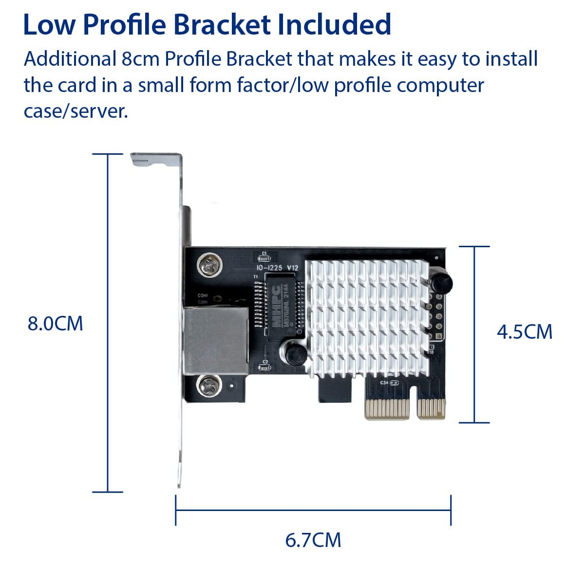 Intel Ethernet Controller I225 2.5G PCI Express Network Interface Adapter Card