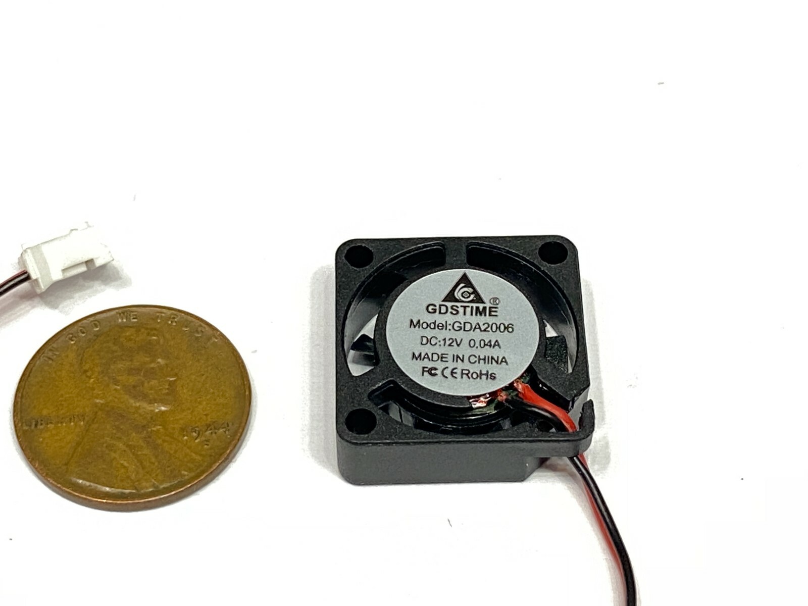 2006 micro Small 12V DC Cooling Fan 20mm 6mm 2 Pin Mini axial 2cm E15