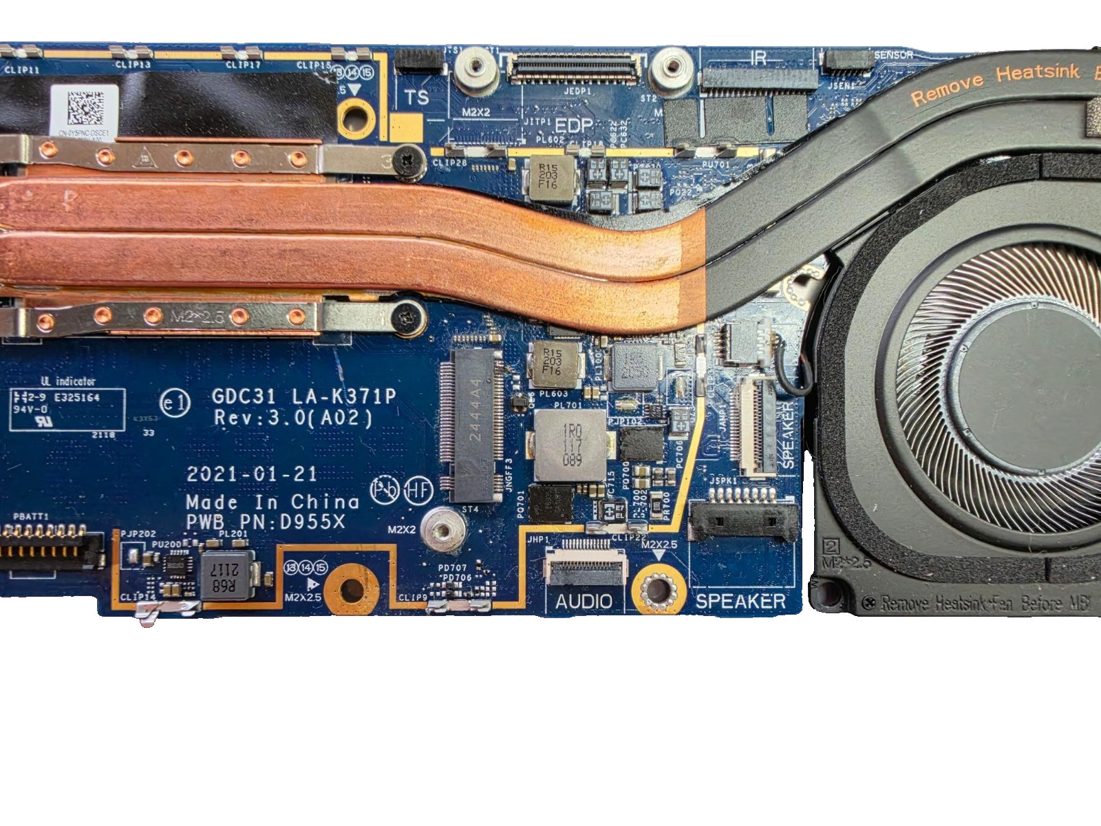 Dell Latitude 7320 | 7420 Motherboard Intel Core i7-1185G7 16GB D995X LA-K371P