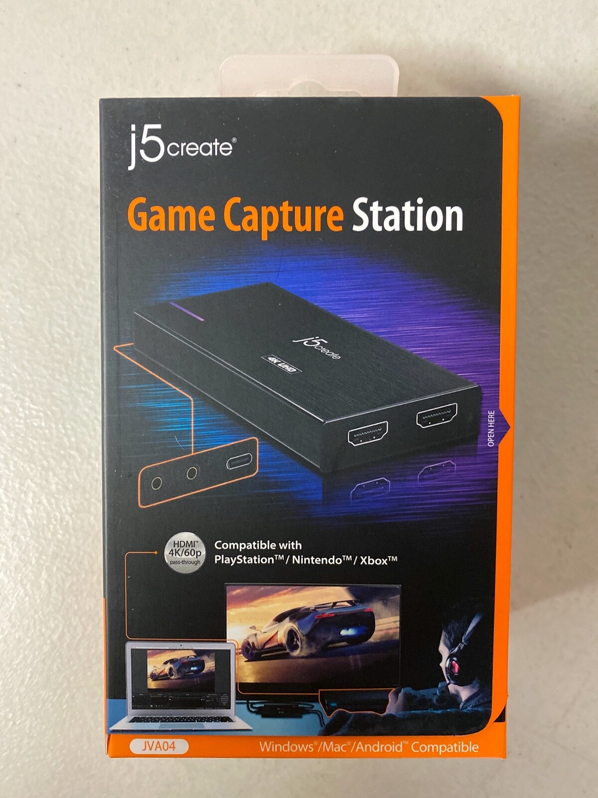 j5create 4K UHD Video Game Capture Station USB Type-C to HDMI Windows Mac JVA04