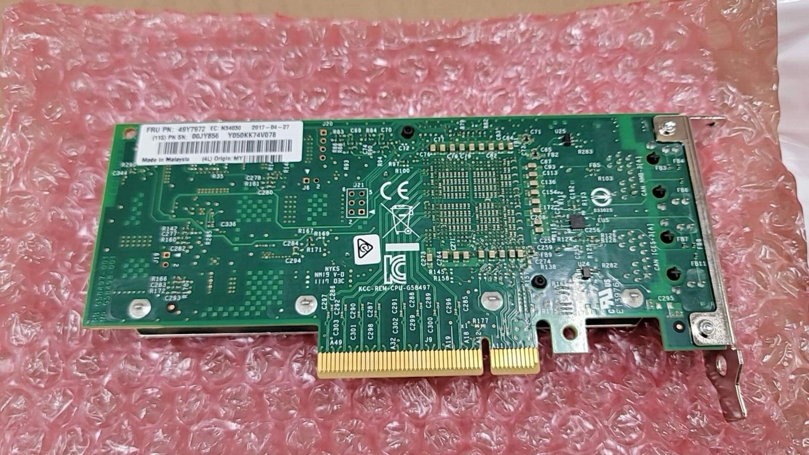 IBM Dual Port 10Gb Network Adapter 49Y7972/00JY856 Low Profile