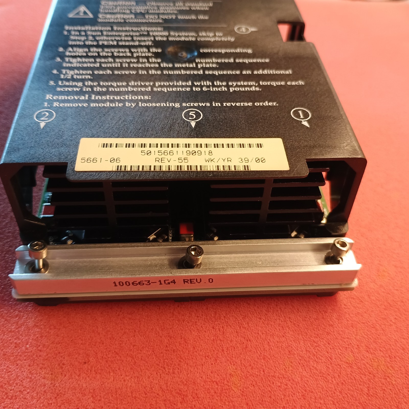 Sun Microsystems UltraSPARCII 400MHz 8MB 501-5661 Processor SapphireBlack X2580A