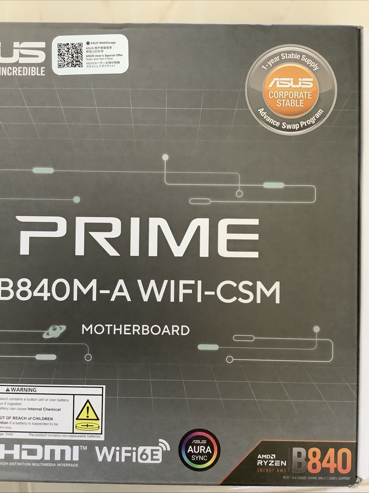 Asus Prime B840M-A WIFI-CSM Gaming Desktop Motherboard PRIME B840M-A WIFI-CSM