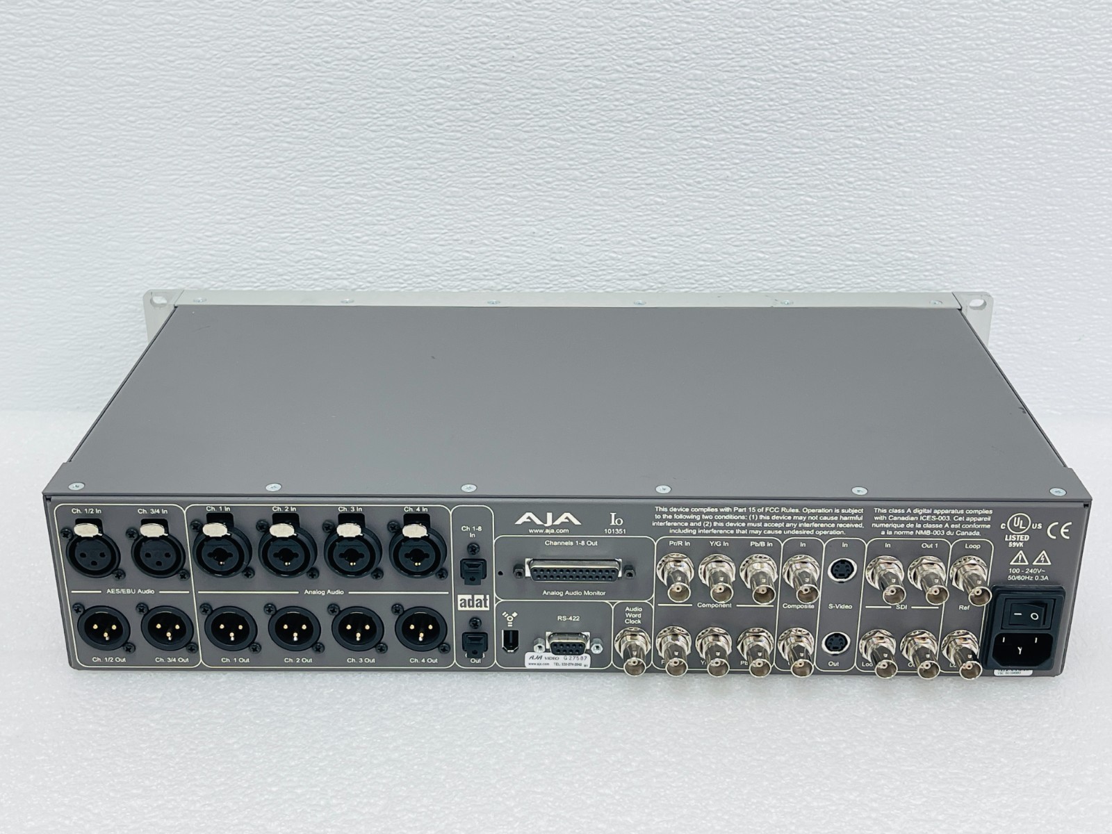 AJA IO-101351 10-BIT Uncompressed In/Out External Video Capture Breakout Box