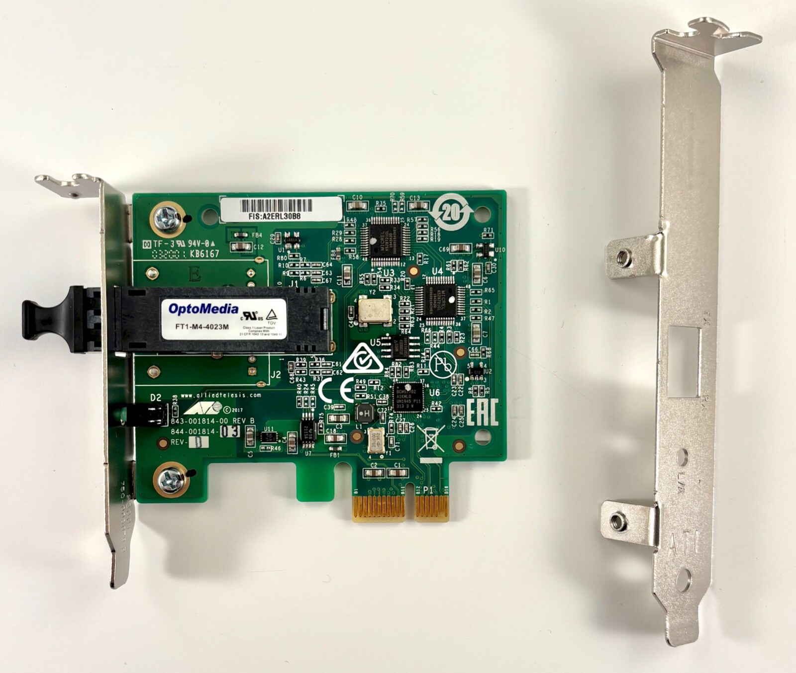 Allied Telesis AT-2711FX/LC-901 Fast Ethernet Fiber Network Interface Card NEW