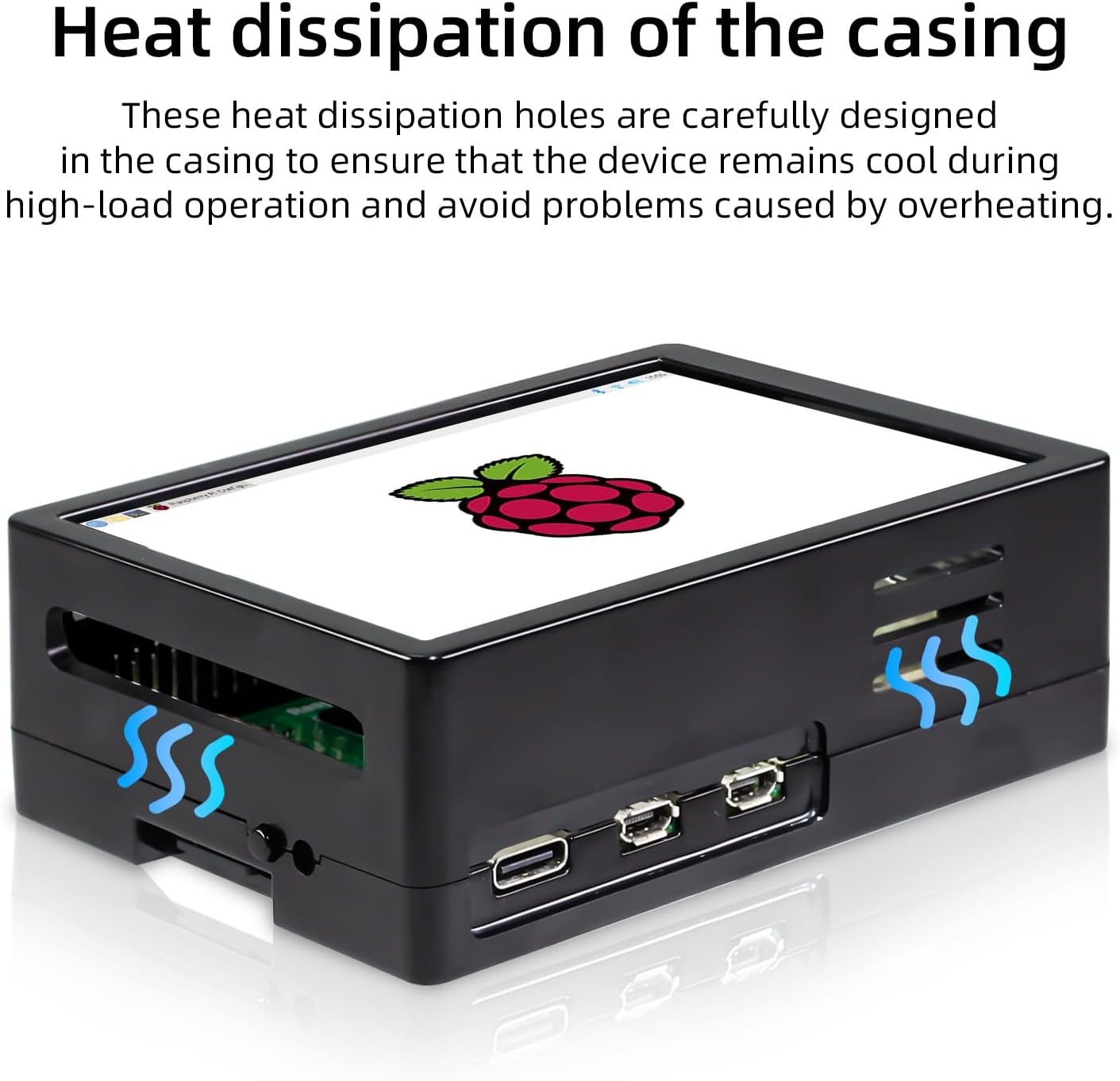 Raspberry Pi 5 3.5 Inch Touchscreen Display 480×320 TFT LCD Monitor Mini Fan