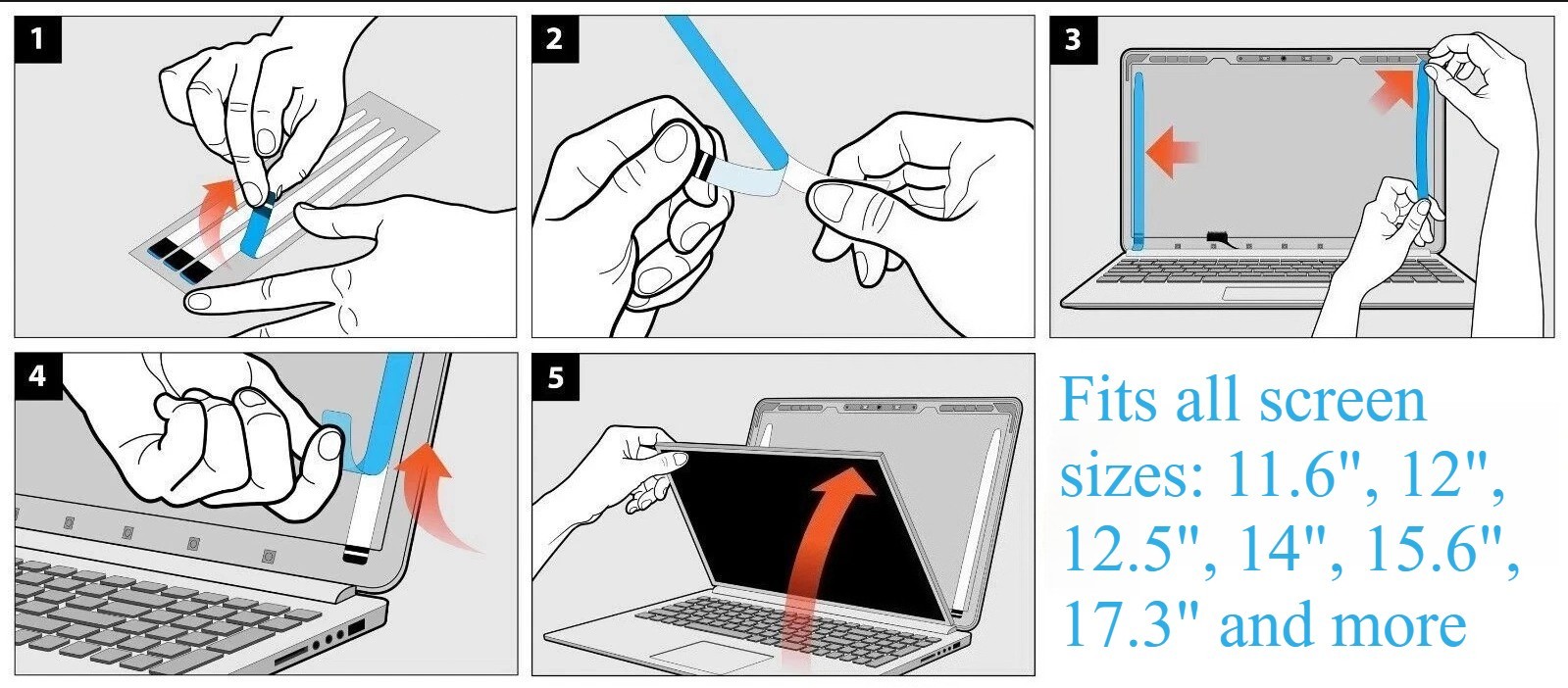New 10XLaptop Screen Easy-Pull Tape Strips Double-Sided Adhesive Stretch Release