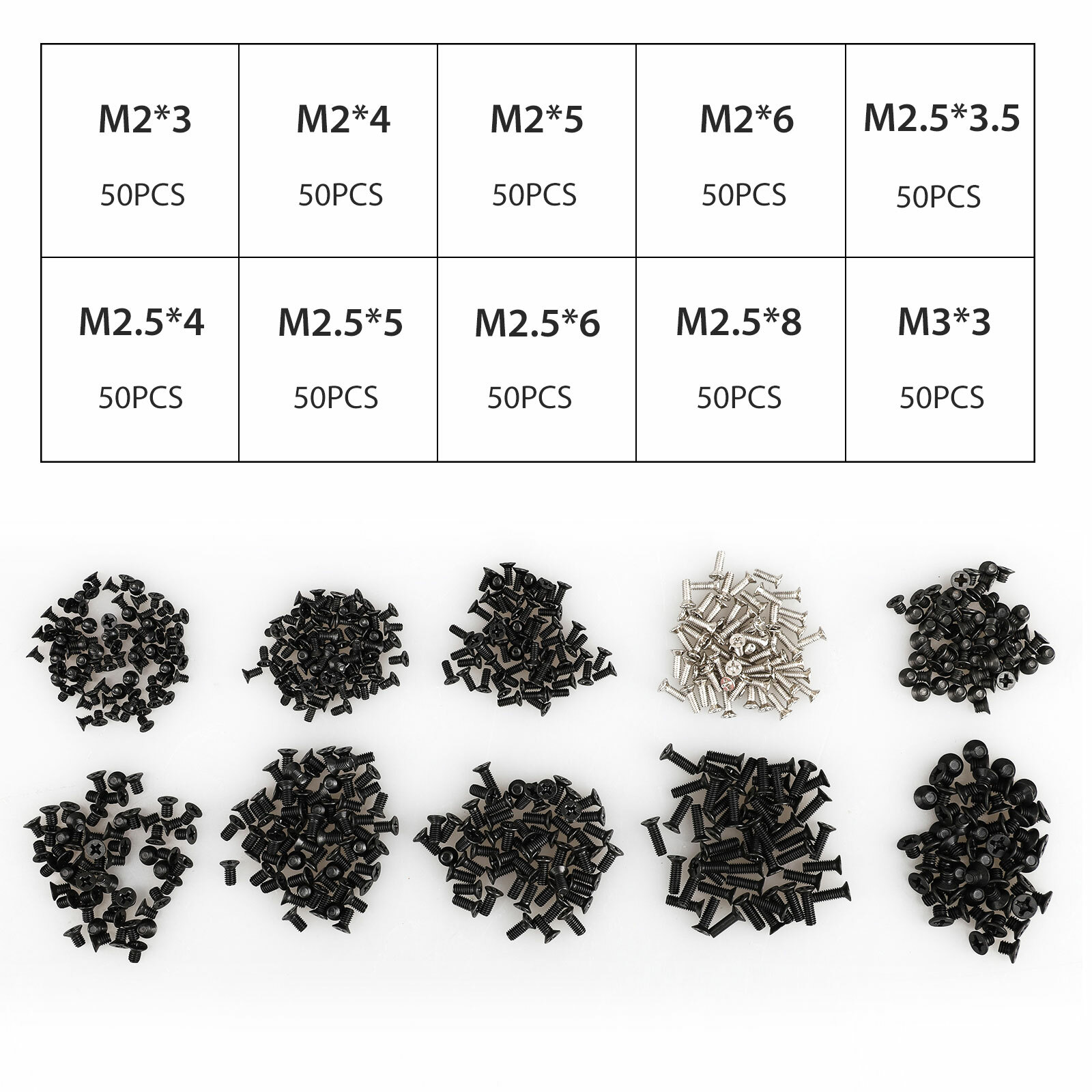 500pcs Laptop Notebook Computer PC Screw Set Universal Repair Tools for HP Dell