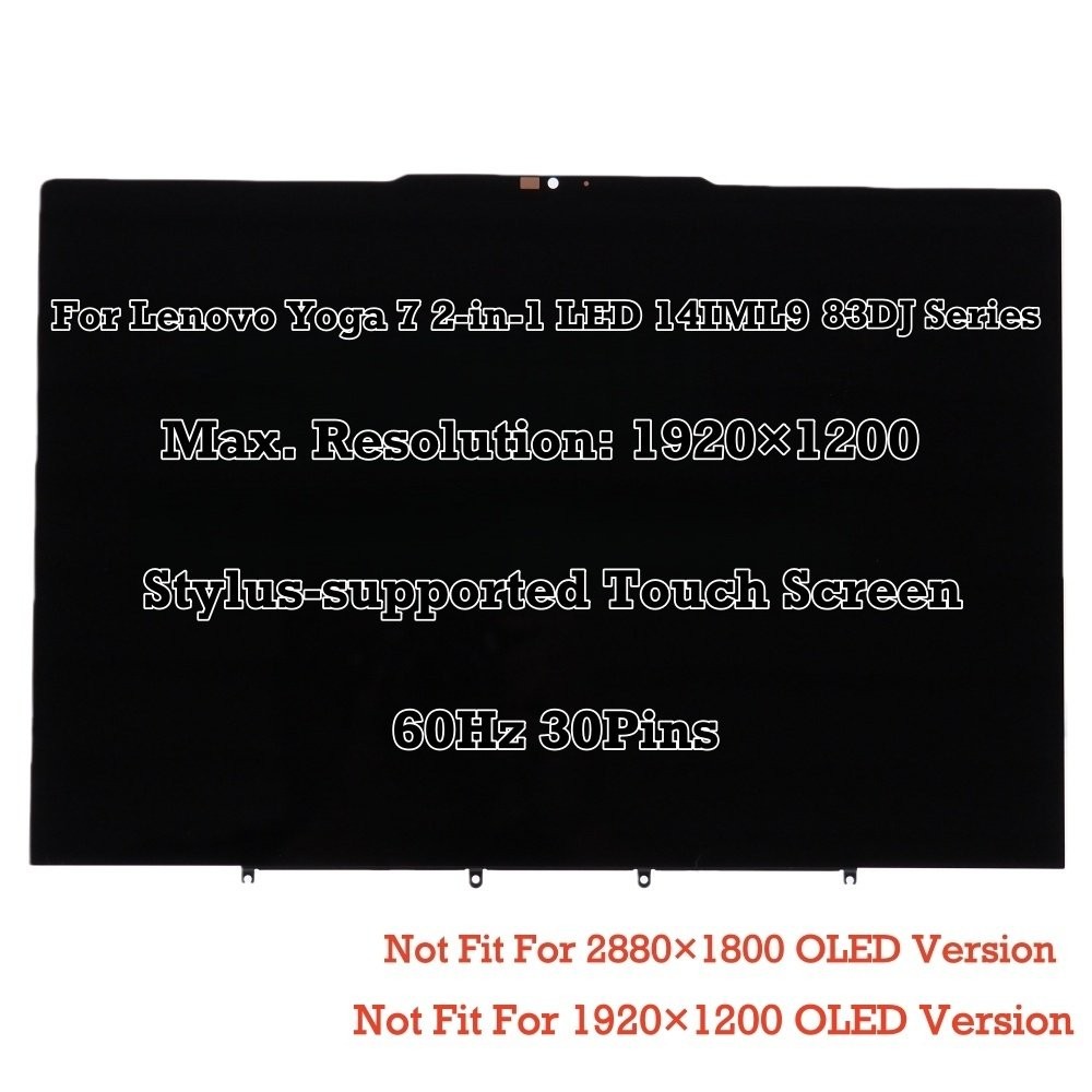 14″ LCD Touch Screen Assembly Lenovo Yoga 7 2-in-1 14IML9 83DJ0003US 1920×1200