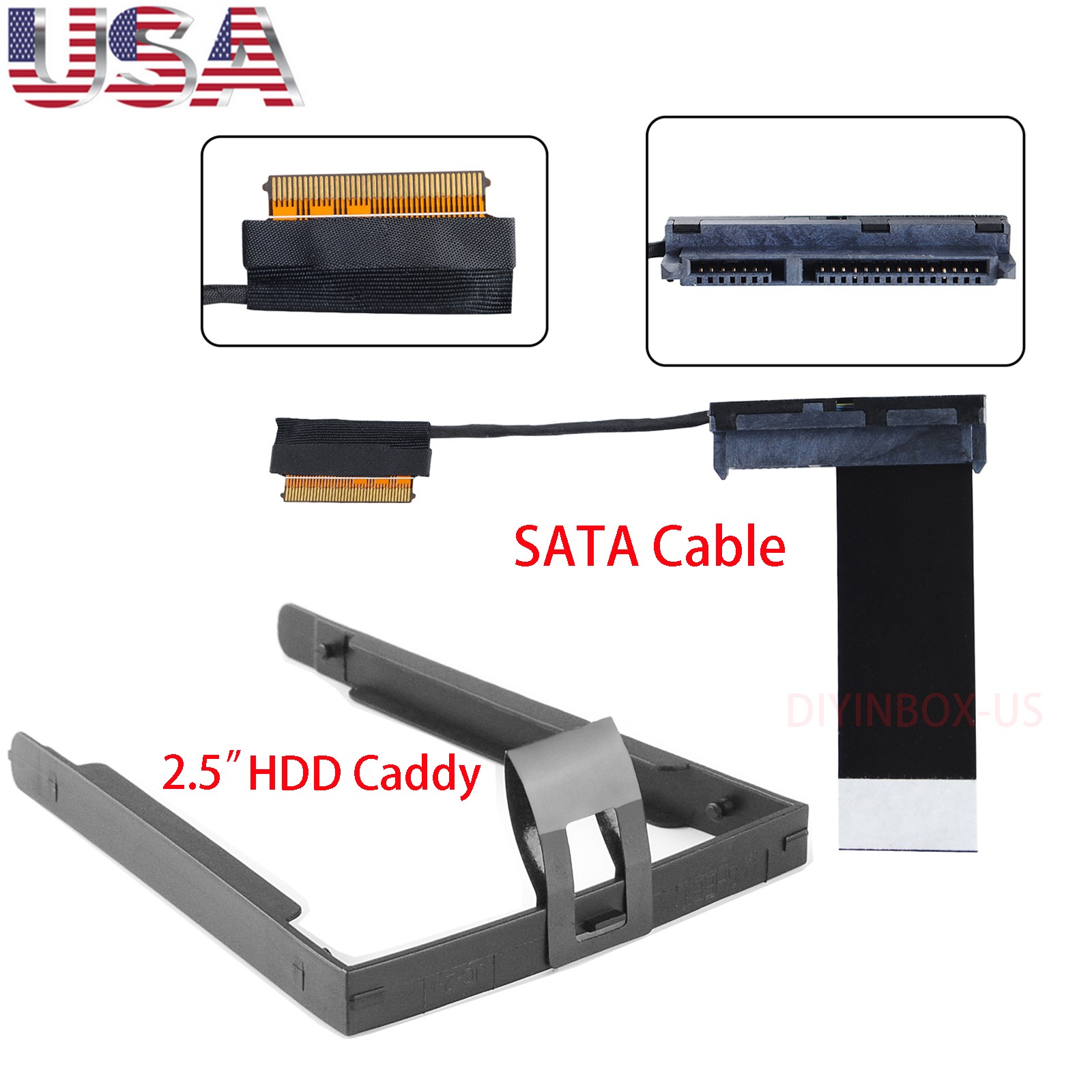For Lenovo ThinkPad T570 T580 P51S P52S 2.5” HDD SSD SATA Cable & Caddy 01ER034