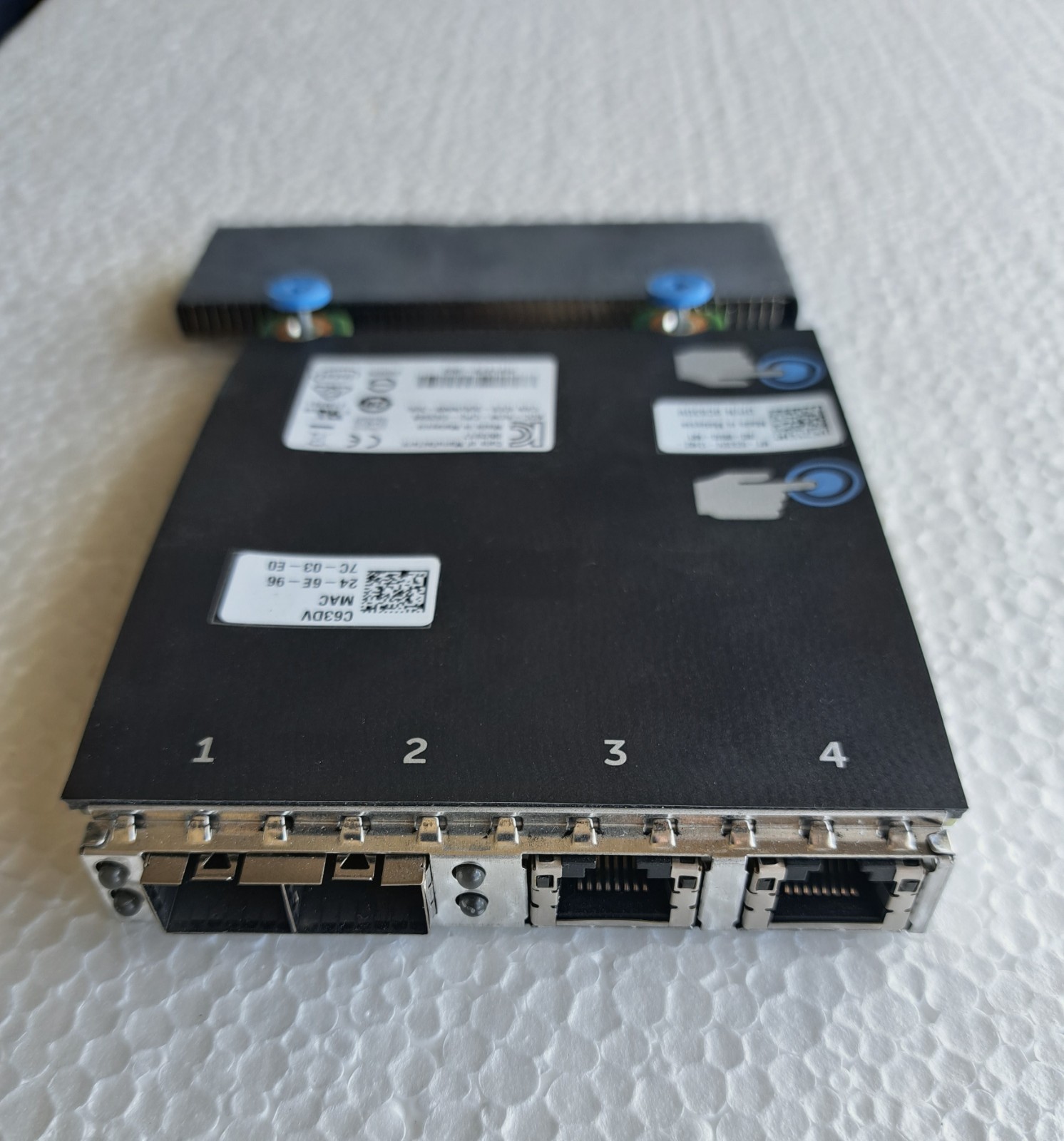 Dell 0C63DV Intel X520 Dual-Port 10GB SFP+ + Dual-Port 1GB RJ-45 Gen 2 x8 NDC