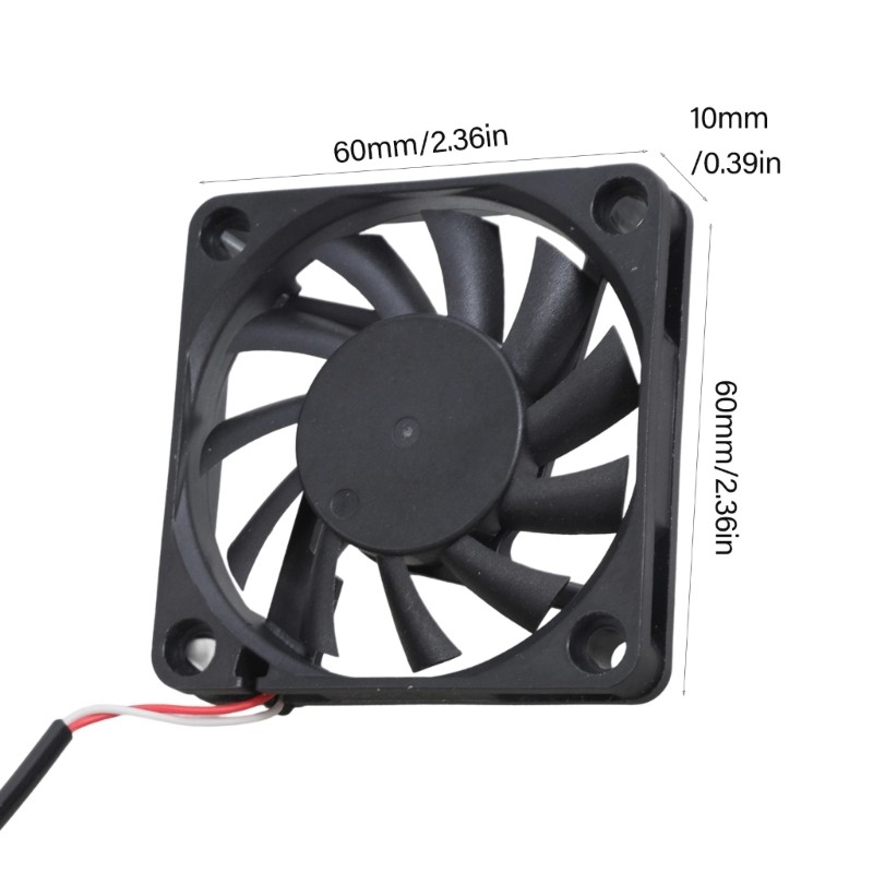Double USB Powered 60mm Computer Cooling Fan 3000RPM Low Noise 25DBA for Printer
