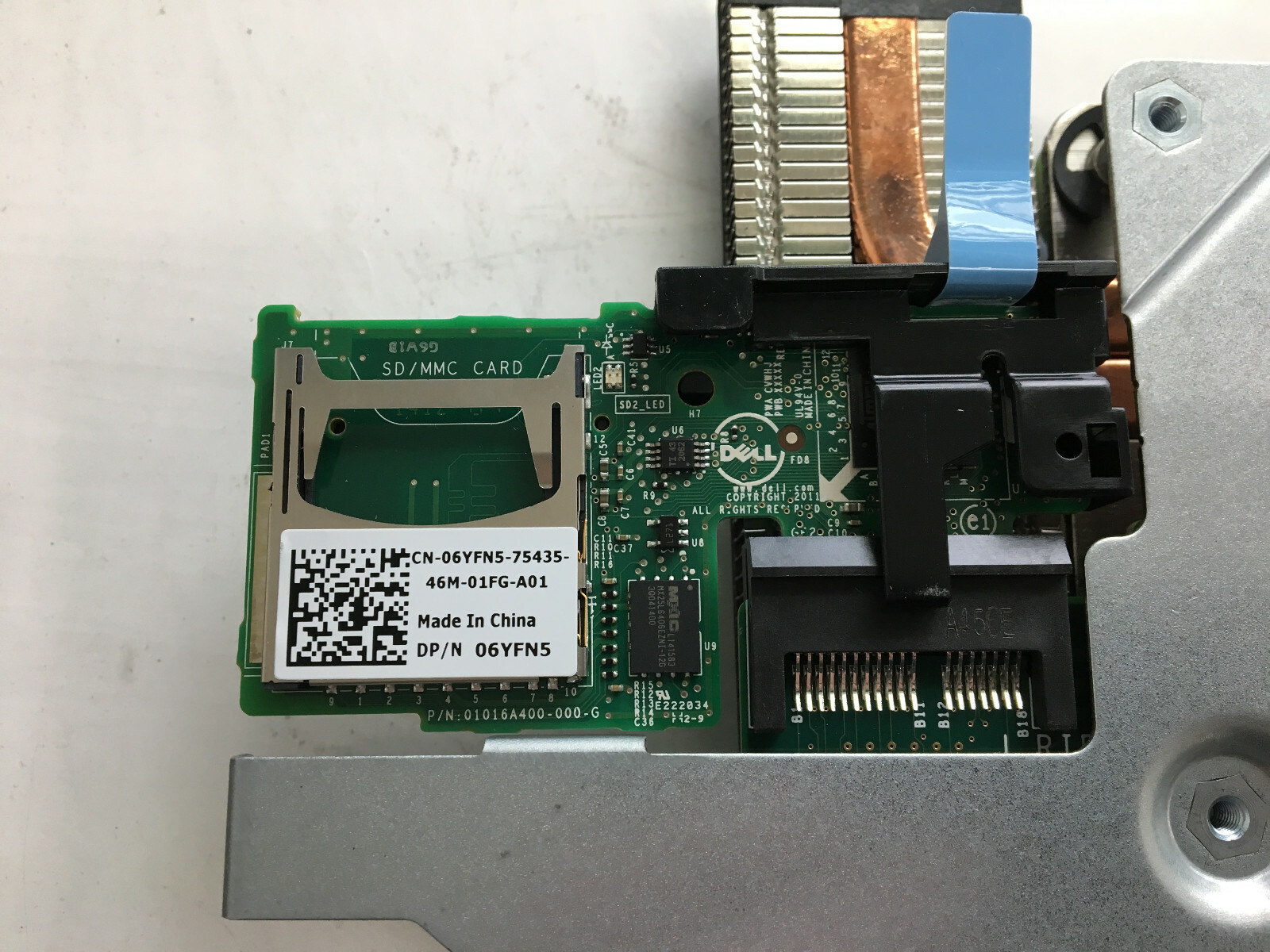 Dell 0C63DV DAUGHTER CARD 10GBE NETWORK CARD w/ Dell 06YFN5 SD Card Reader