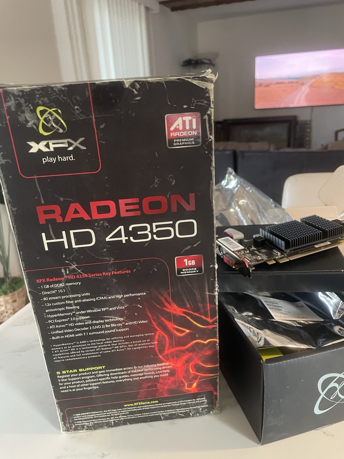 XFX ATI Radeon HD 4350 1GB DDR2 Graphics Card – CIB Complete In Box Retro GPU