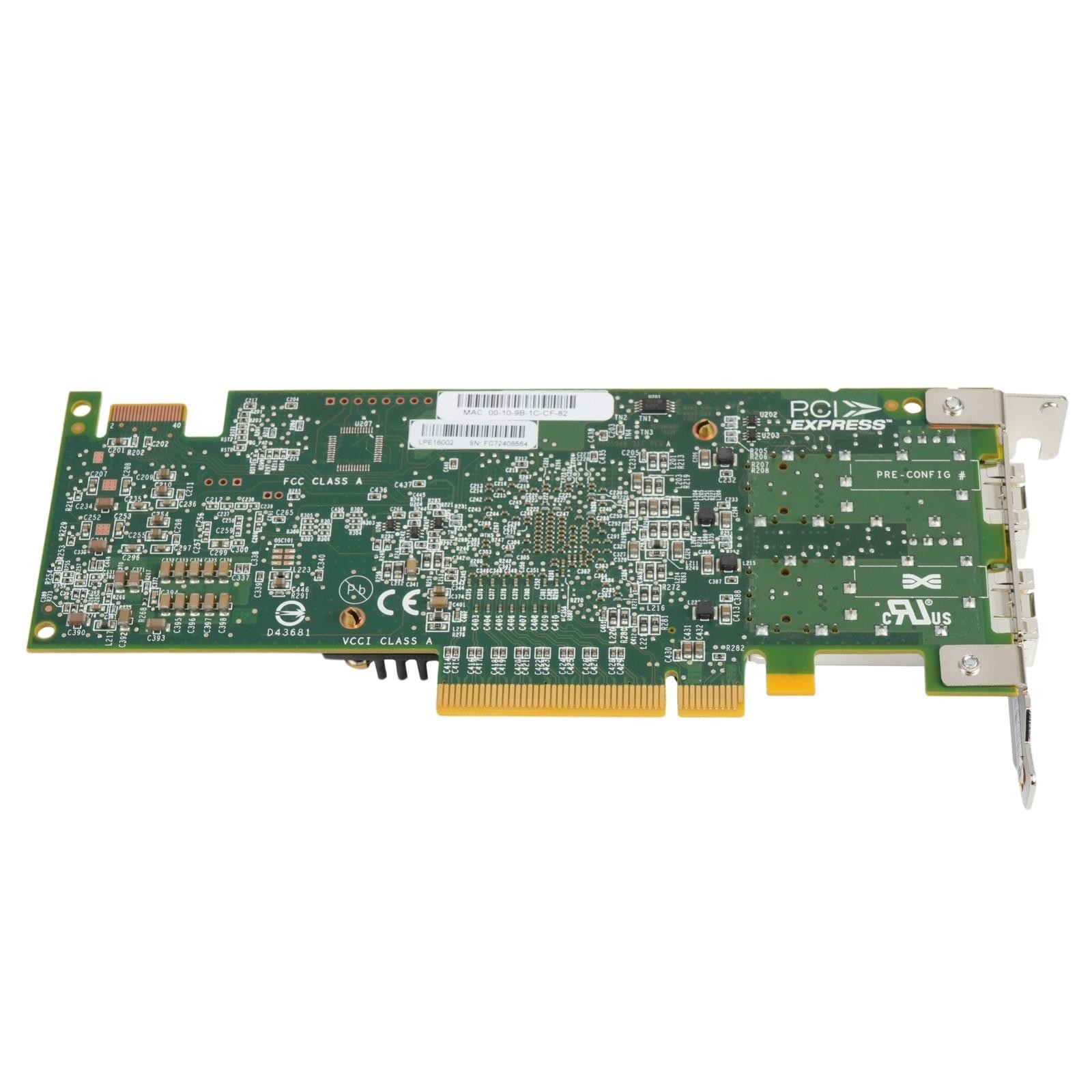 Lenovo 00JY849 Emulex LPE16002 16Gbps 2-Port Fibre Channel PCIe 2.0 x8 HBA SFF