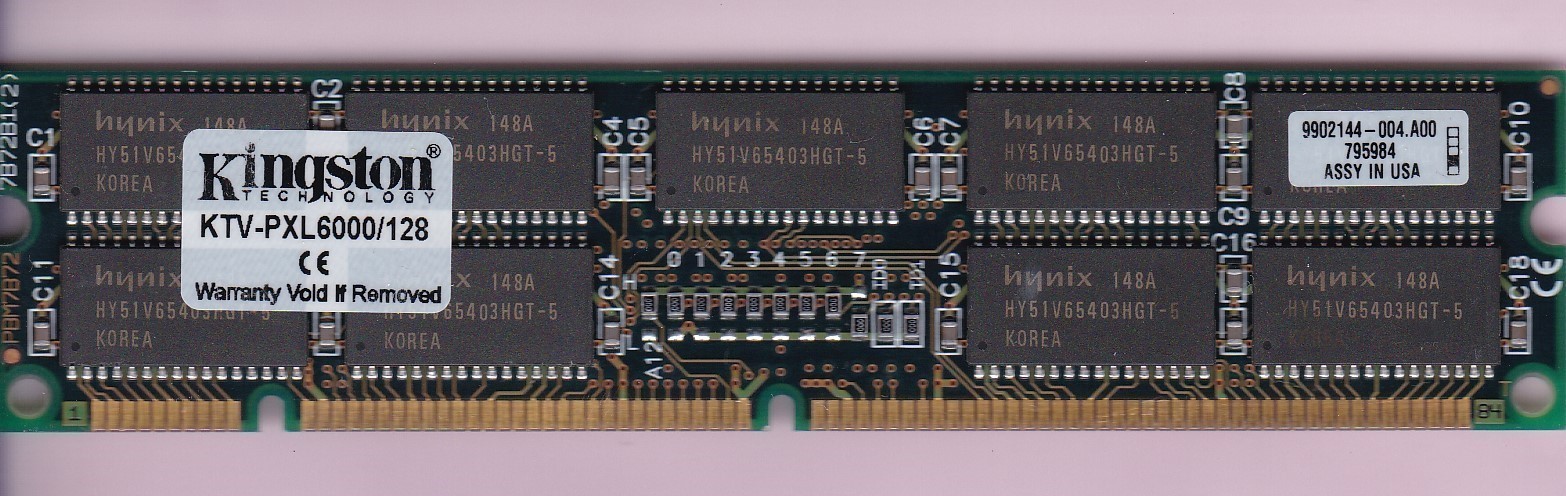 128MB KINGSTON KTV-PXL6000/128 DRAM EDO 60ns ECC REG DIMM 168Pin 3.3V RAM Stick