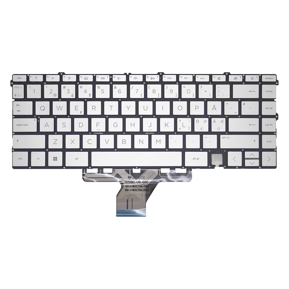 Keyboard For HP Envy 13-BA0000 13T-BA000 with backlit Nordic NE Silver