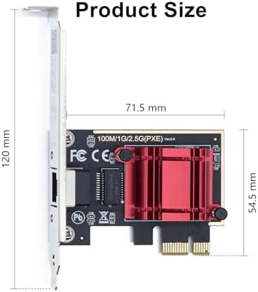 2.5GBase-T PCI Express Network Adapter NIC, PCIe to 2.5 Gigabit Ethernet Network