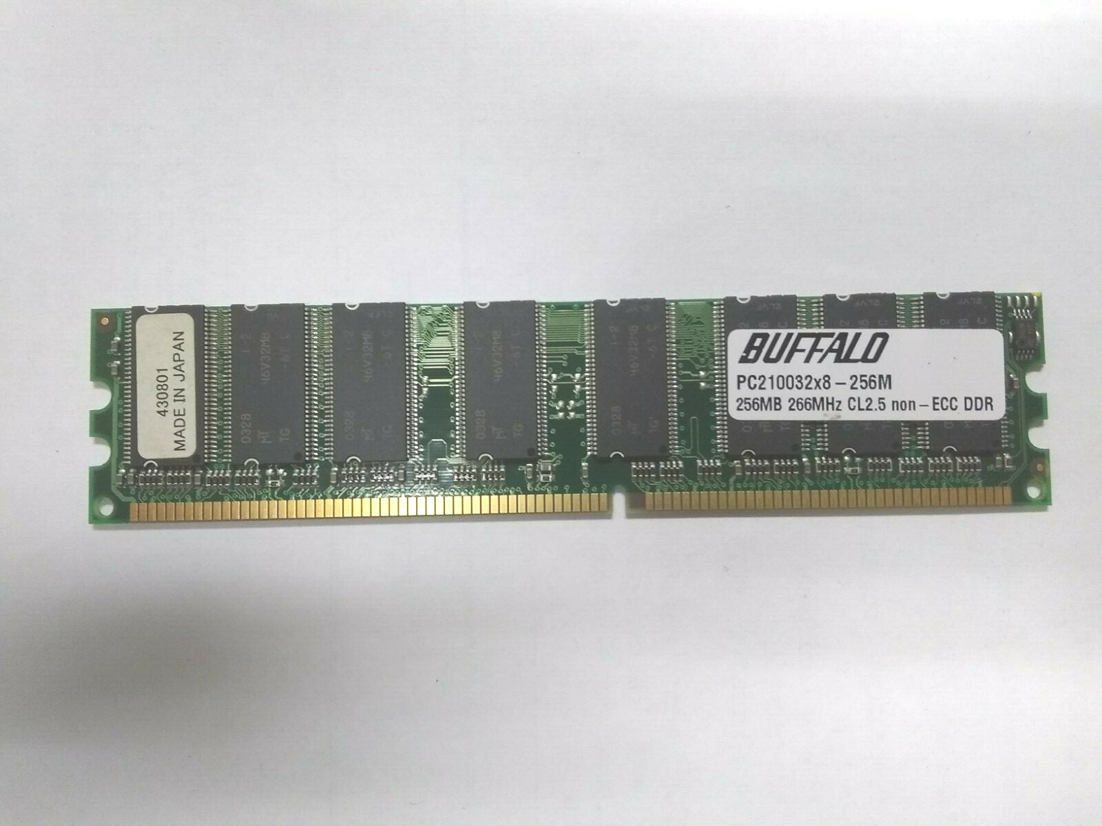 256MB BUFFALO RAM MEMORY, 266 MHz CL2.5 non-ECC DDR / PC210032x8 – 256M