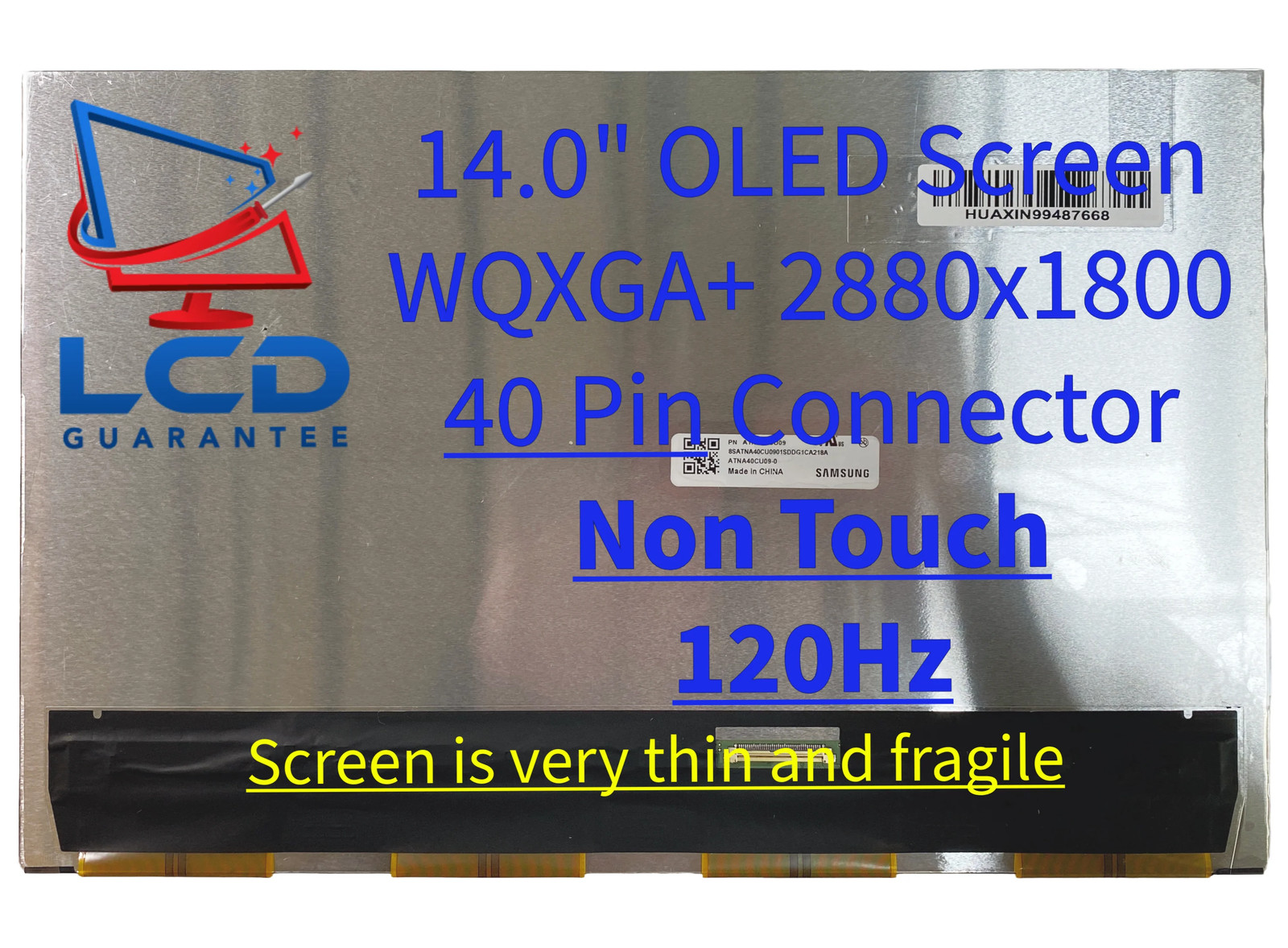 Samsung ATNA40CU09-0 14.0″ 3K 2880×1800 120Hz Non Touch Laptop OLED Screen