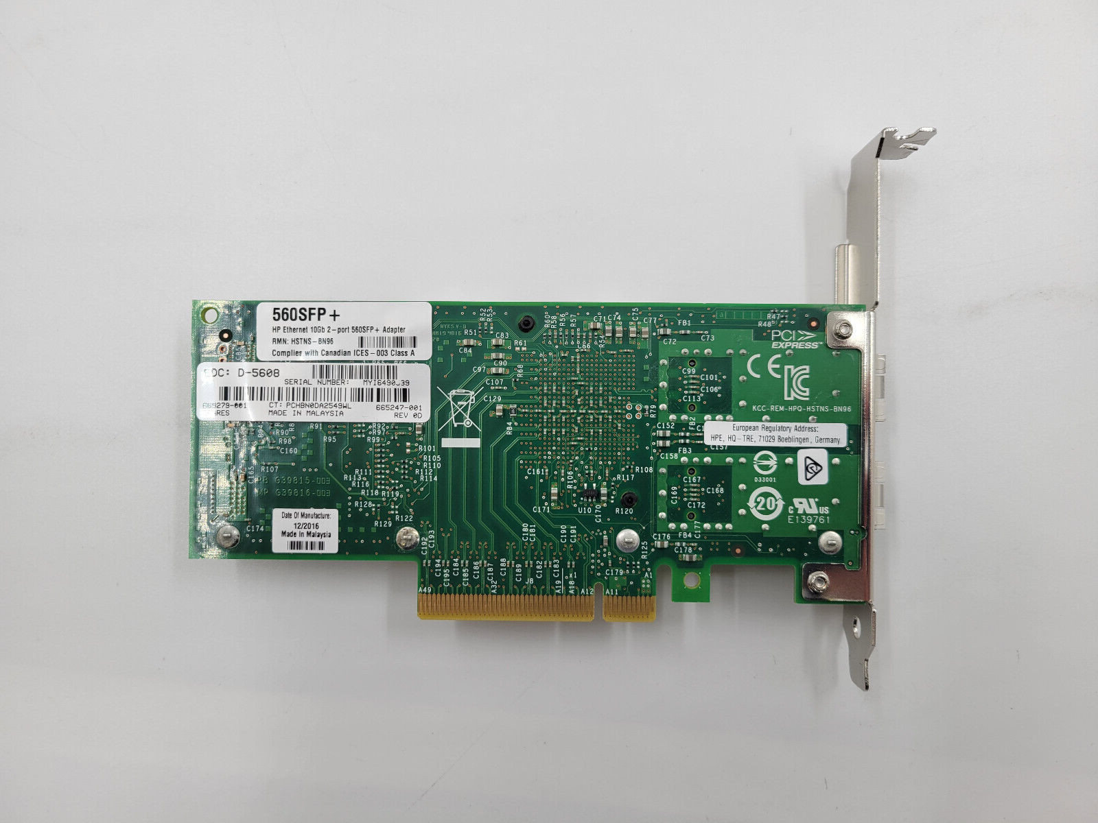 HP 560SFP+ Ethernet 10Gb Dual Port Network Adapter 669279-001 665247-001 Tested