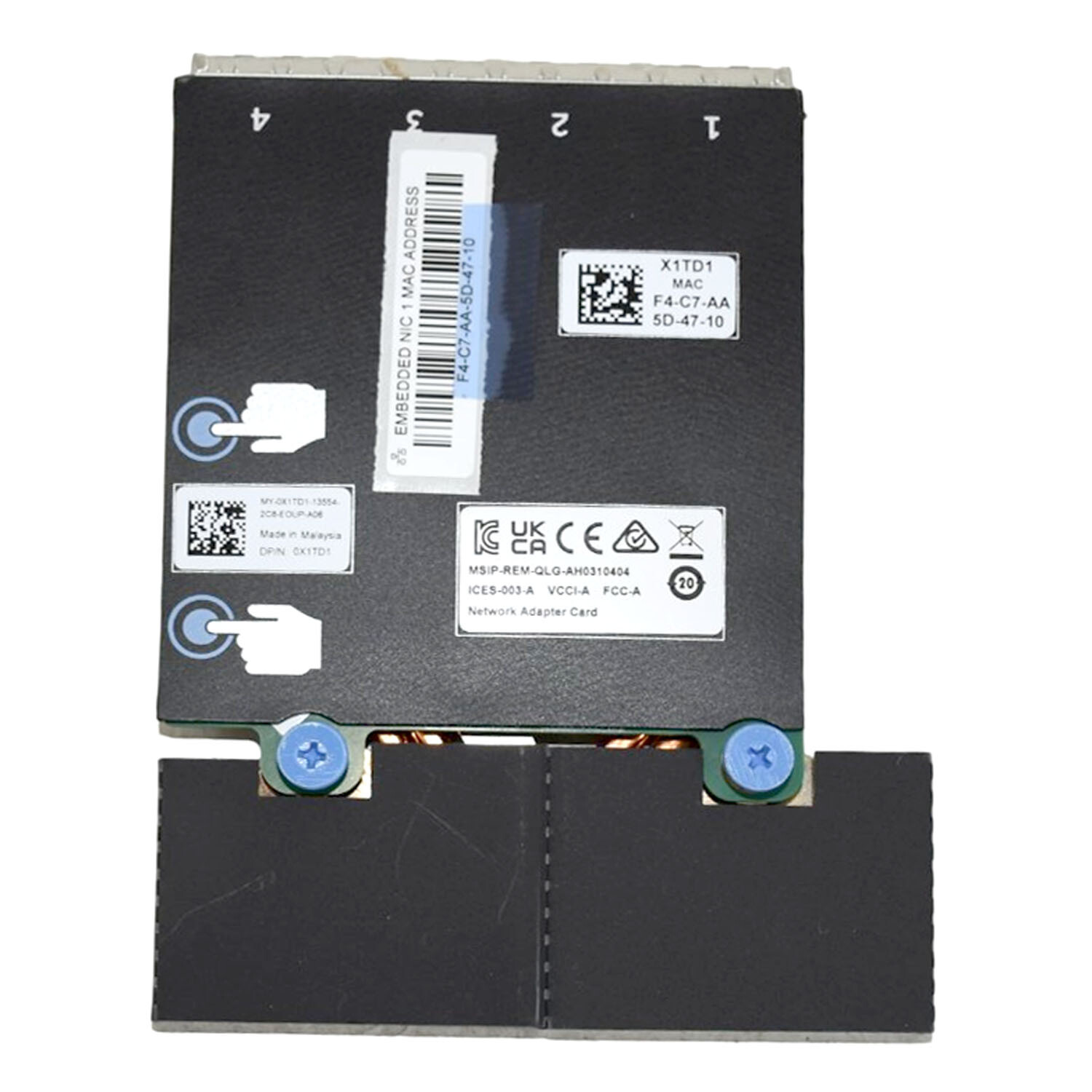 Dell QLogic QL41164 Quad-Port 10GbE RJ-45 Ethernet Network Daughter Card X1TD1