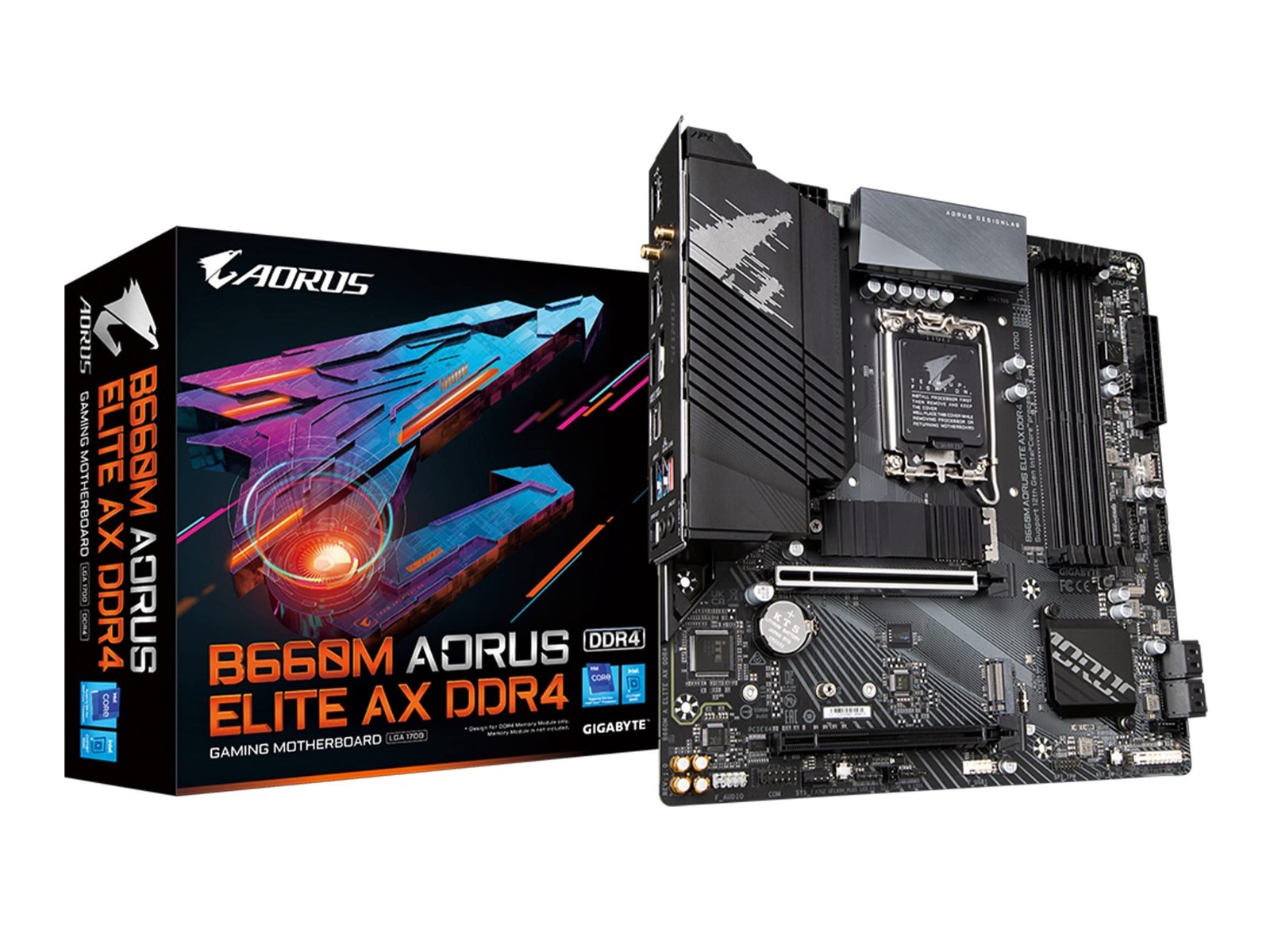 GIGABYTE B660M AORUS Elite AX DDR4 LGA 1700 Micro ATX Motherboard