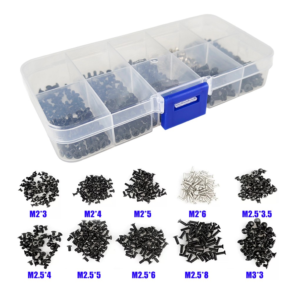 500Pcs Set Laptop Computer Screws Set For Sony Toshiba SAMSUNG HP Dell Lenovo