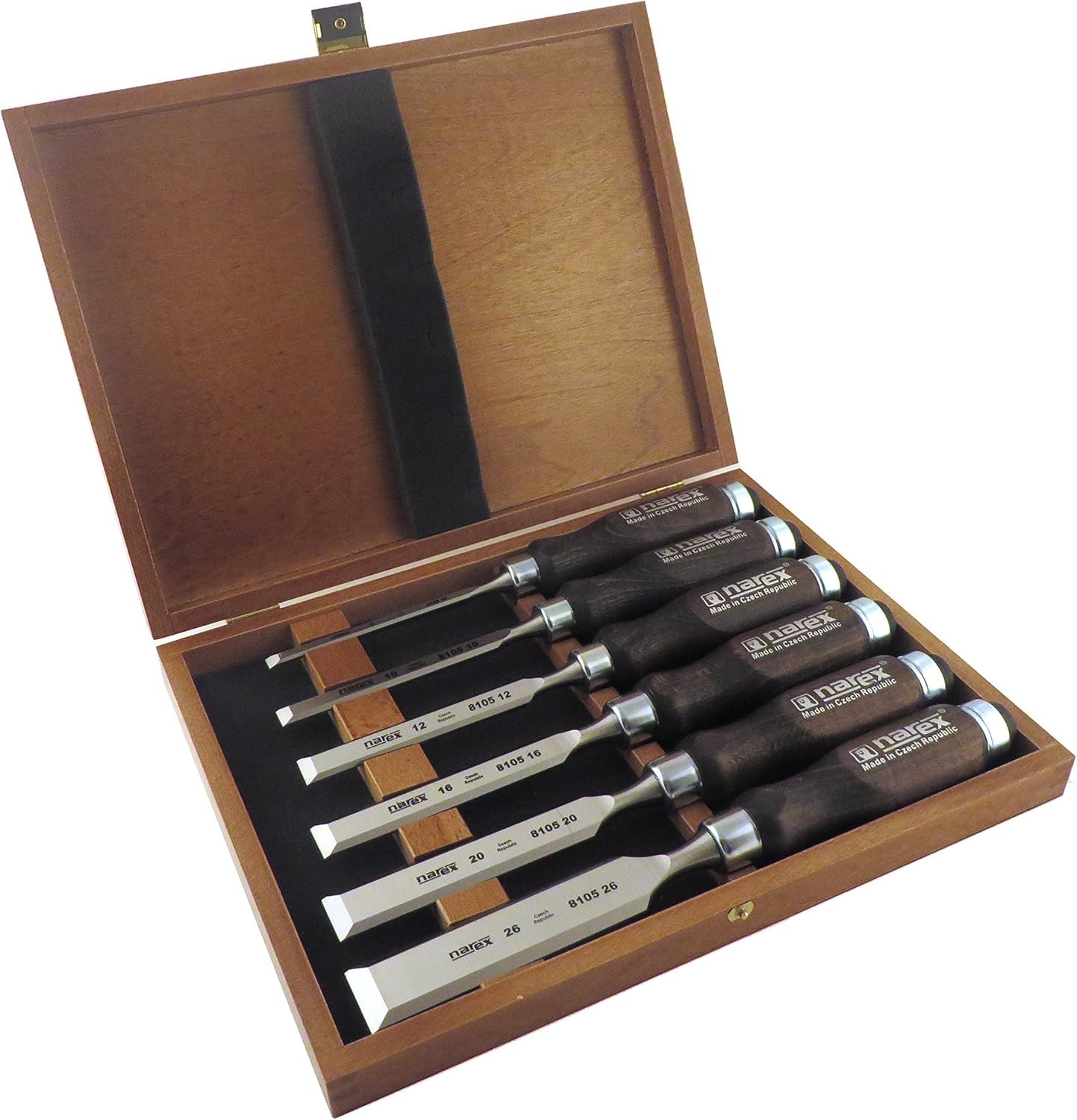 6 Pc Set 6 Mm (1/4), 10 (3/8), 12 (1/2), 16 (5/8), 20 (13/16), 26 (1-1/16) Woodw
