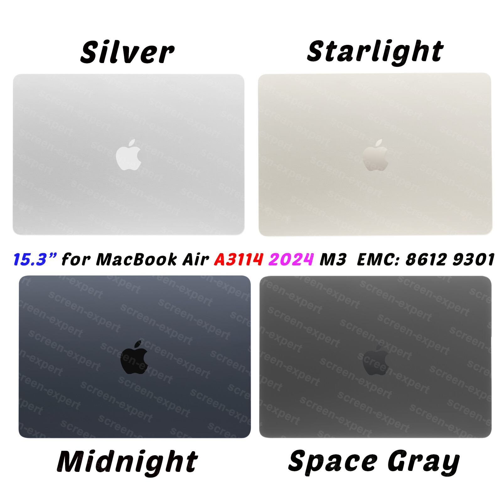 15″ for Macbook Air A3114 2024 M3 EMC 8301 MXD43xx/A LCD Screen Display Assembly