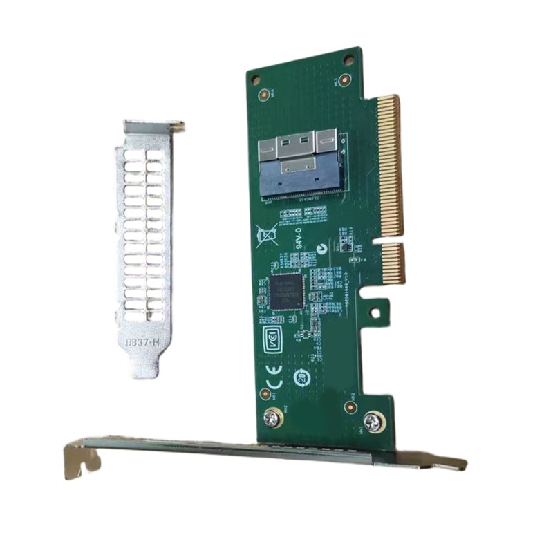 PCIe4.0 X8 to SFF-8654 X8 NVMe PCIe Adapter Converters Card for Desktop PC