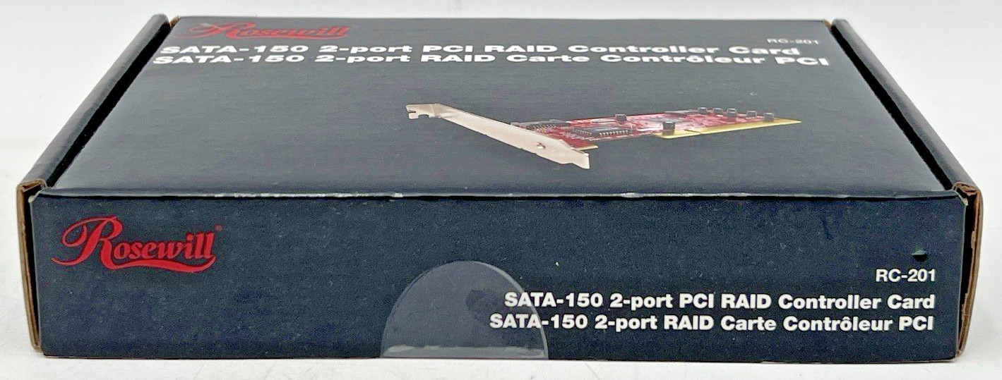 (2) ROSEWILL RC-201 SATA-150 PCI RAID CONTROLLER CARD 2-PORT
