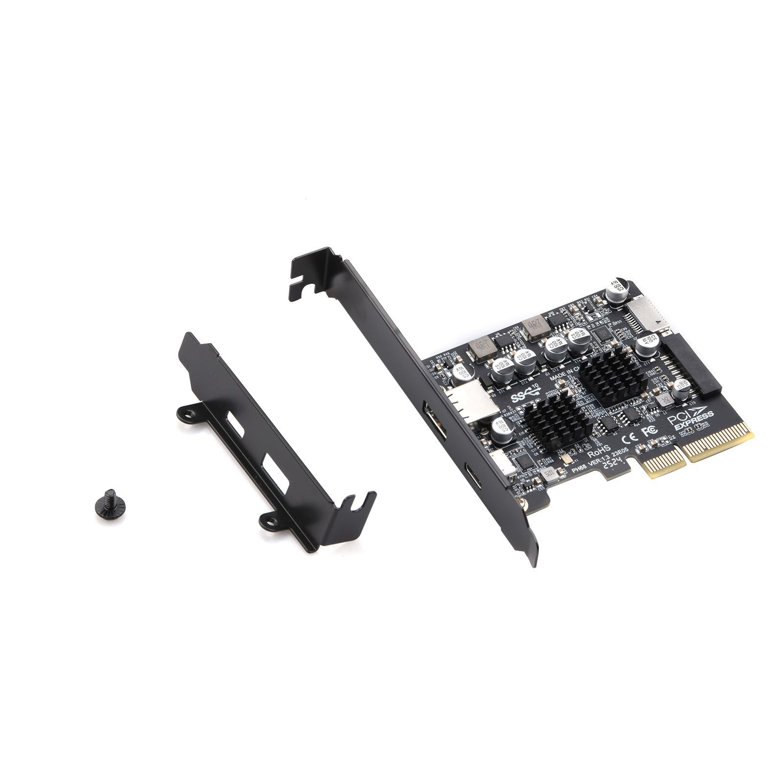 PCI-E X4/X8/X16 To USB 3.2 Gen2 Adapter 10 Gbps Expansion Card Brand New