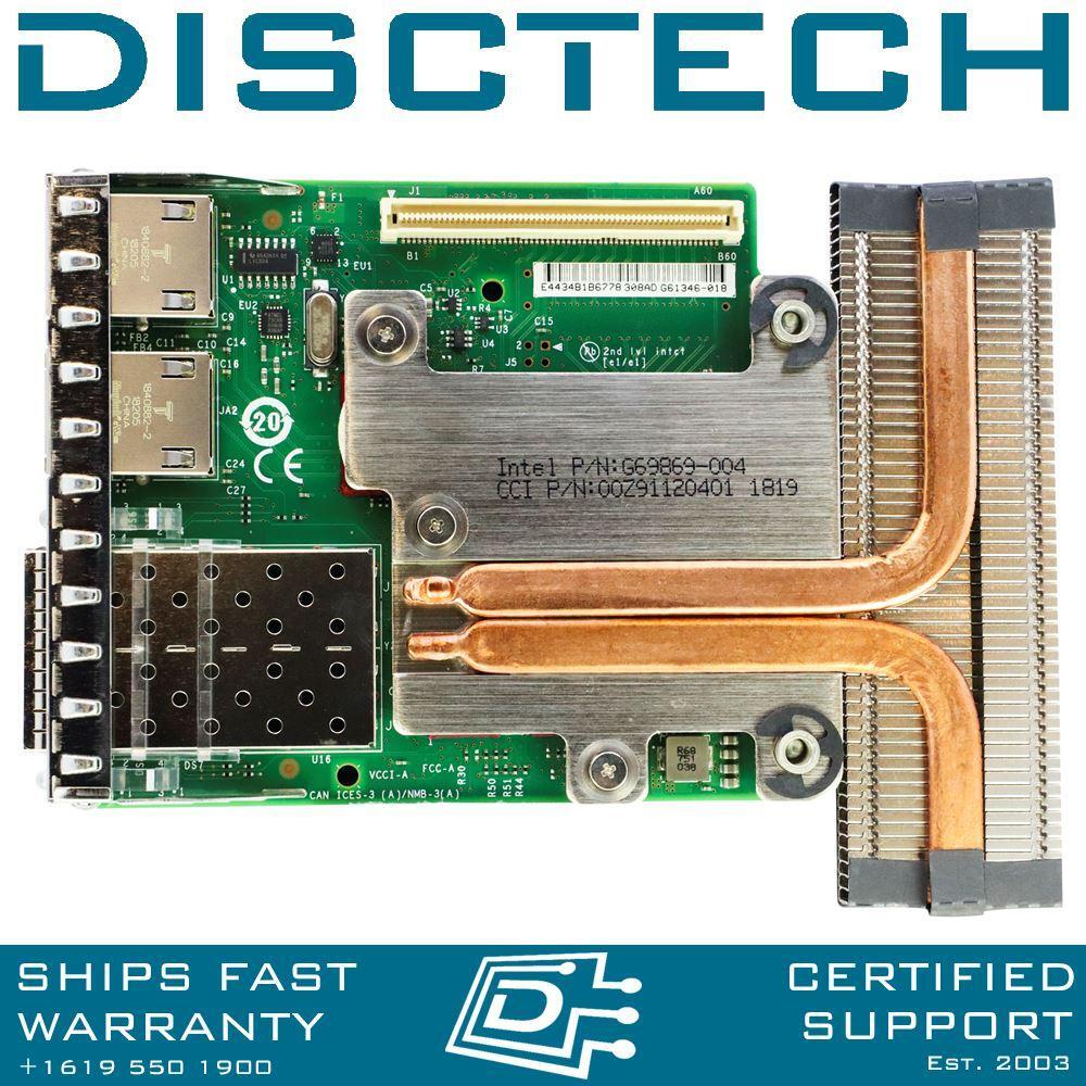 Dell 540-BBHJ 67XRW C63DV Intel X5202x SFP+ 10GbE i350 2x 1GbE NIC for PowerEdge