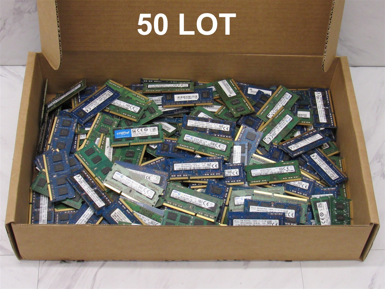 50 LOT – Mixed Brands 4GB PC3L-12800S DDR3 SODIMM Memory Laptop RAM
